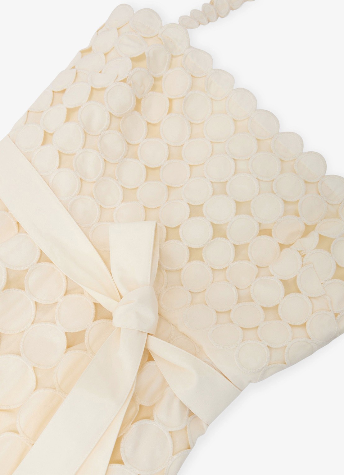 Reiss Gigi midi jurk met cut-out detail - detail 4 creme