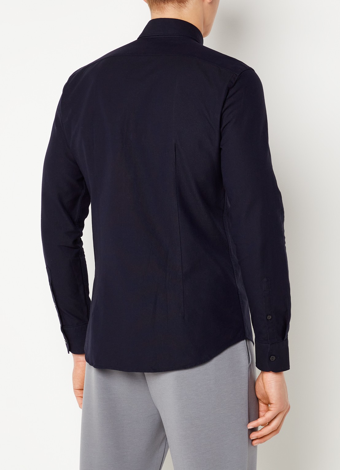 Reiss Greenwich slim fit overhemd met borstzak - achterkant donkerblauw
