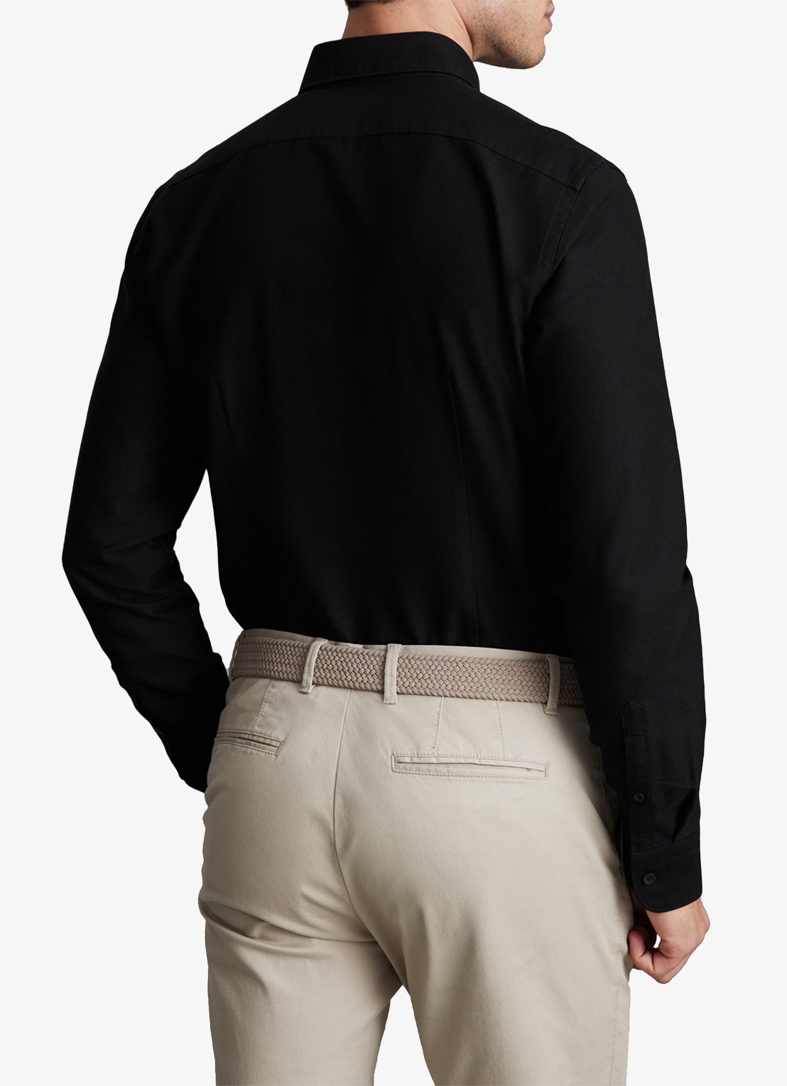 Reiss Greenwich slim fit overhemd met borstzak - achterkant 5 black / zwart