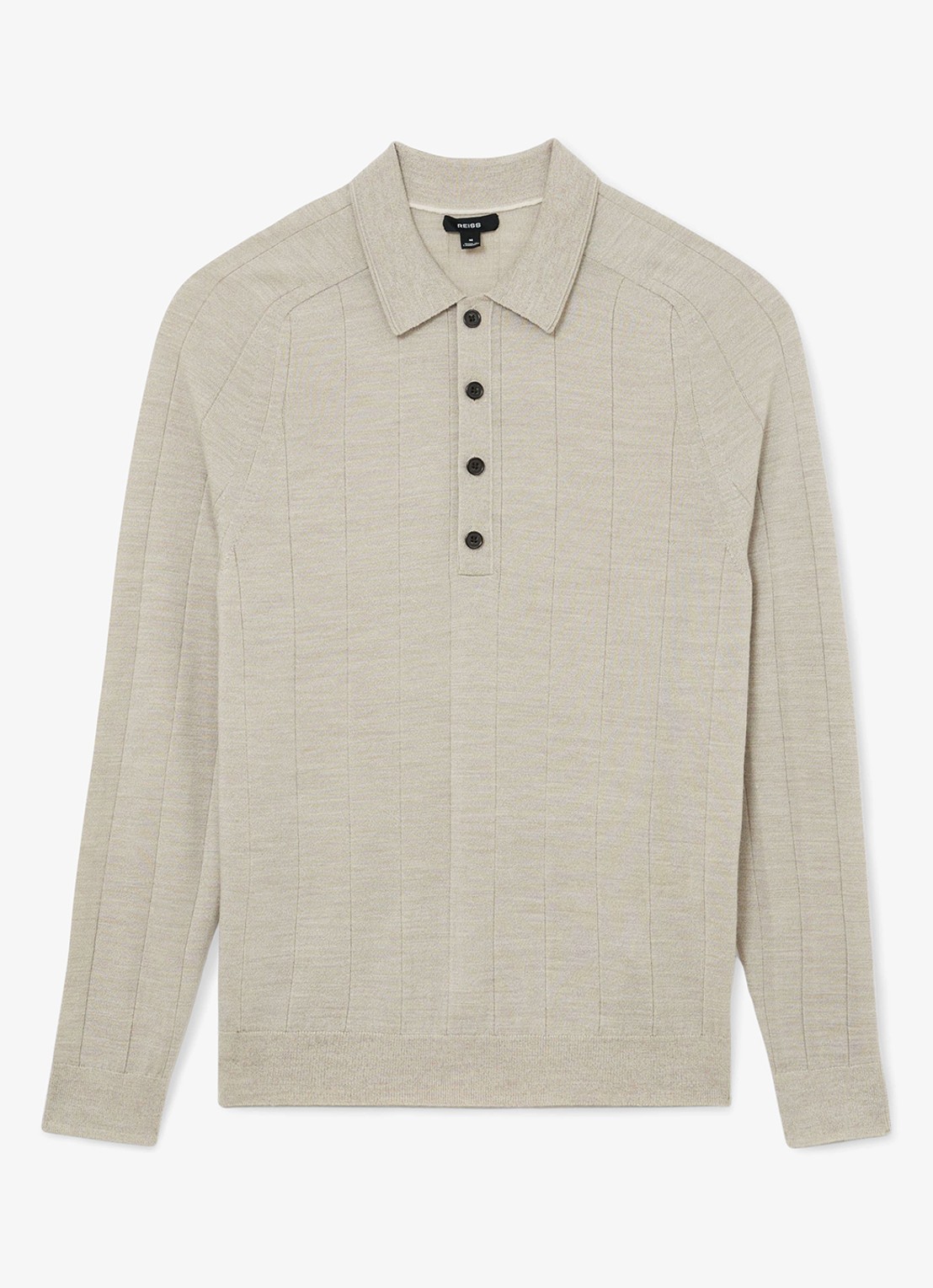 Reiss Greyson pullover in merino wolblend - voorkant 5 beige