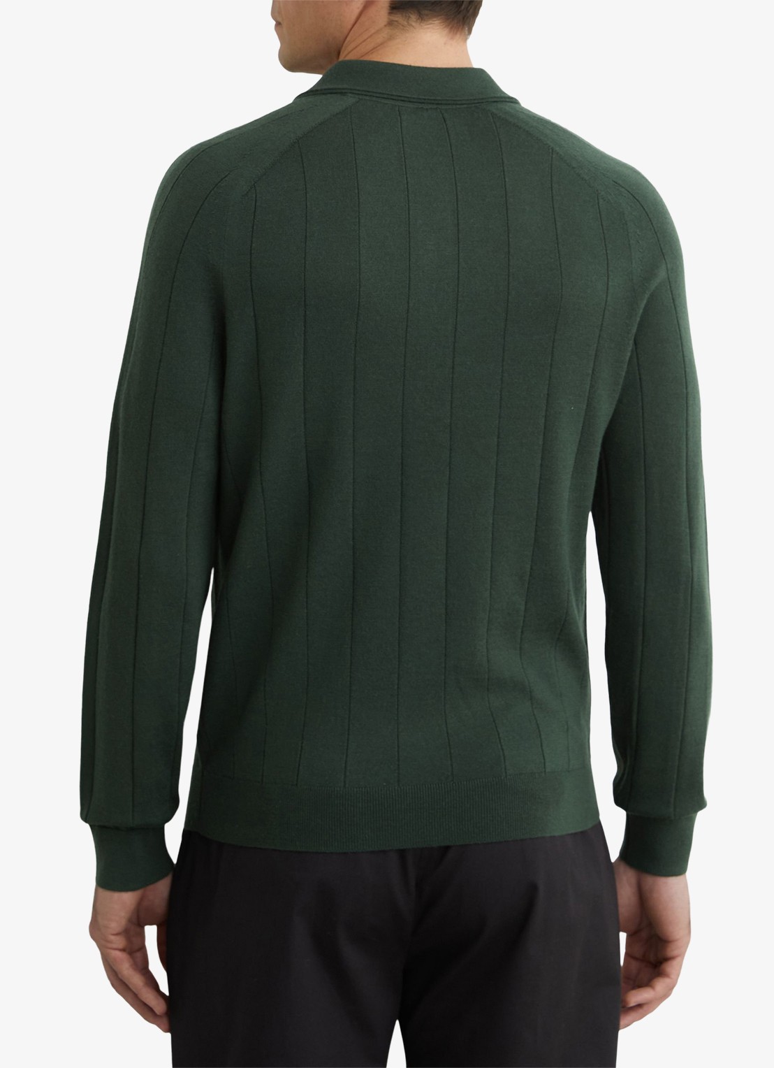 Reiss Greyson pullover in merino wolblend - achterkant 6 groen