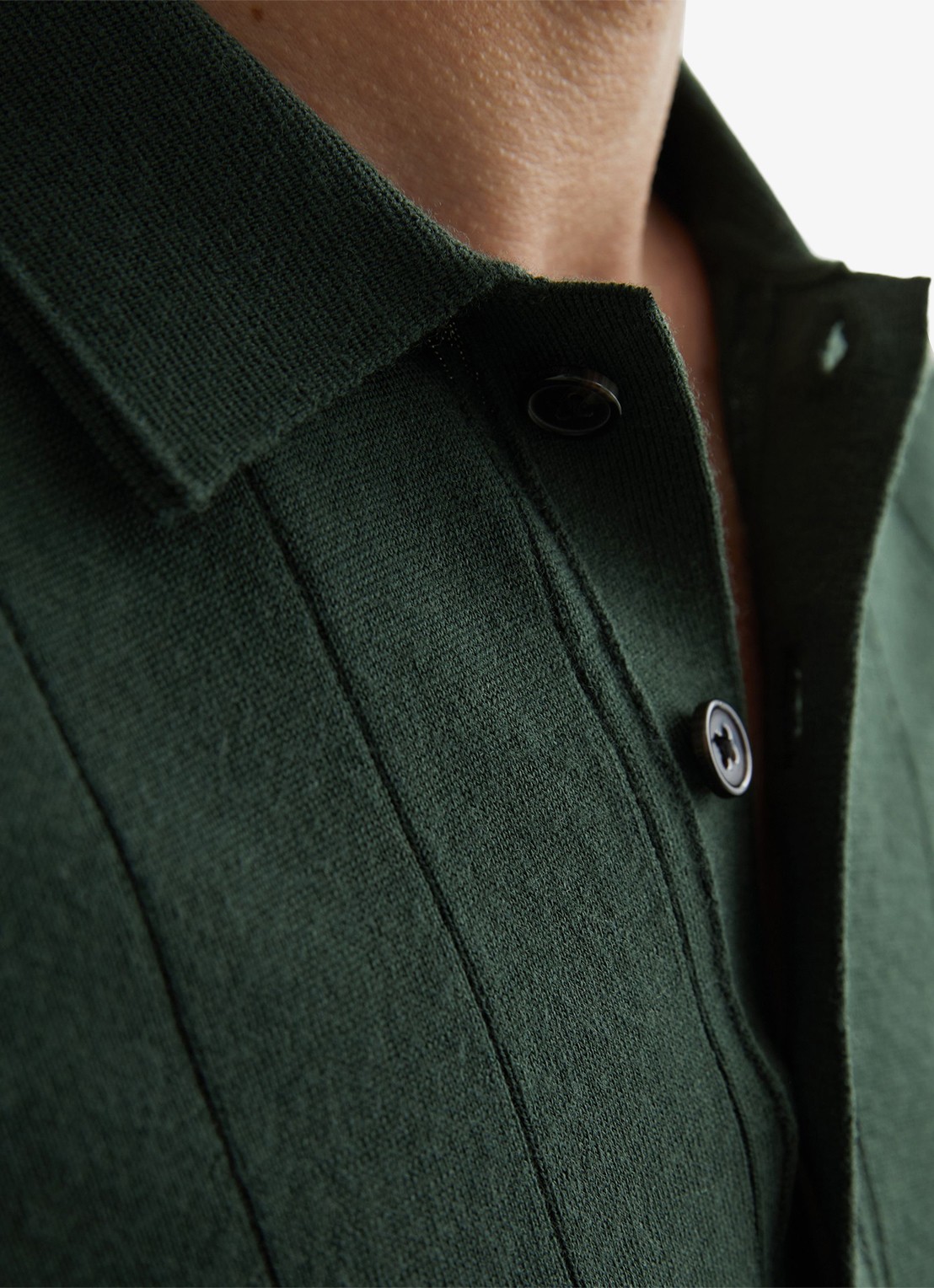 Reiss Greyson pullover in merino wolblend - detail 3 groen