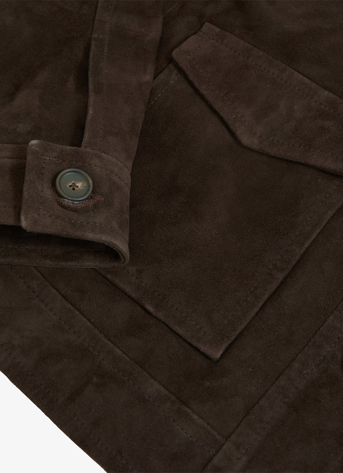 Reiss Hanson jack van suède - detail 5 donkerbruin