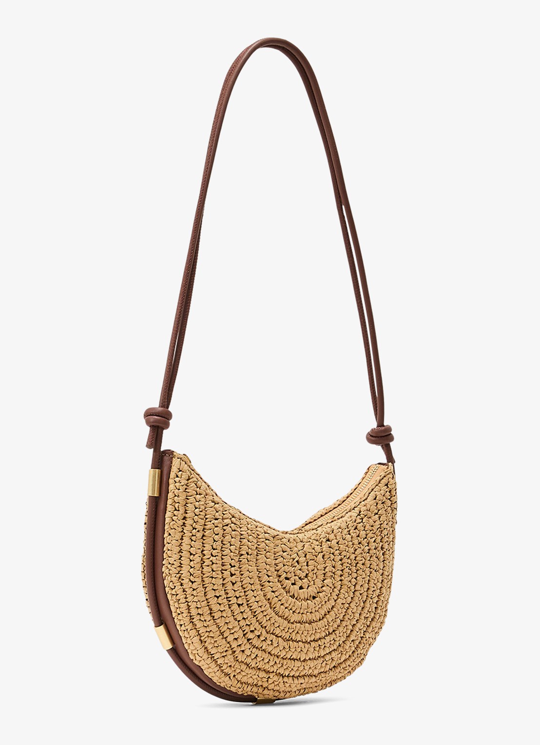 Reiss Harriet schoudertas met details van leer - detail 3 bruin