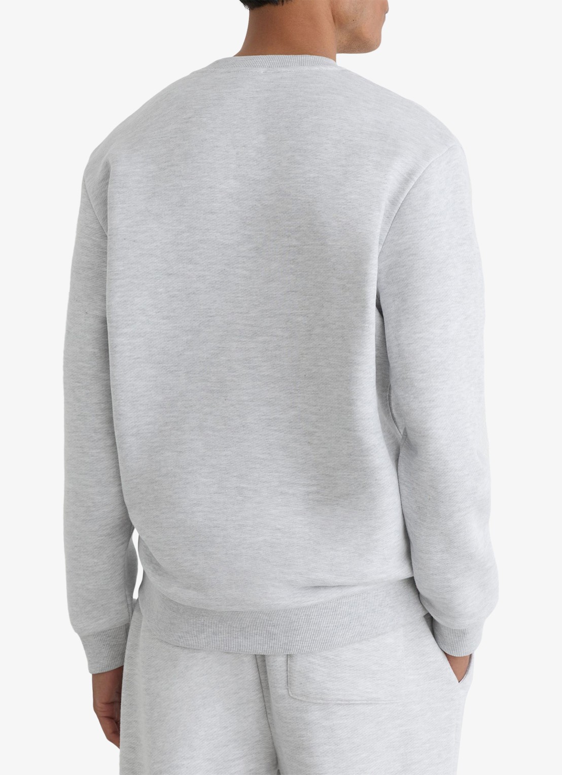 Reiss Harrison sweater met opstaande kraag - achterkant 5 grijsmele