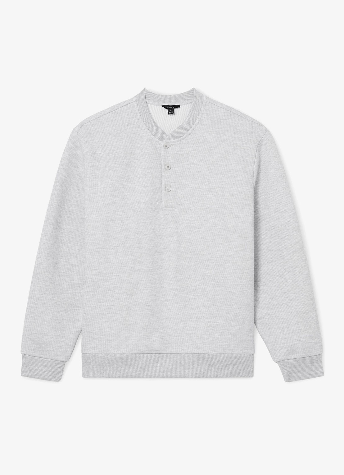 Reiss Harrison sweater met opstaande kraag - voorkant 6 grijsmele