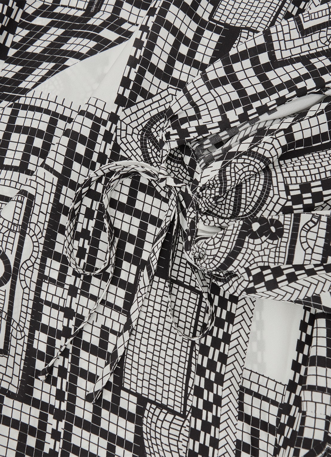 Reiss Harry tuniek met sjaalkraag en ballonmouwen - detail 6 zwart