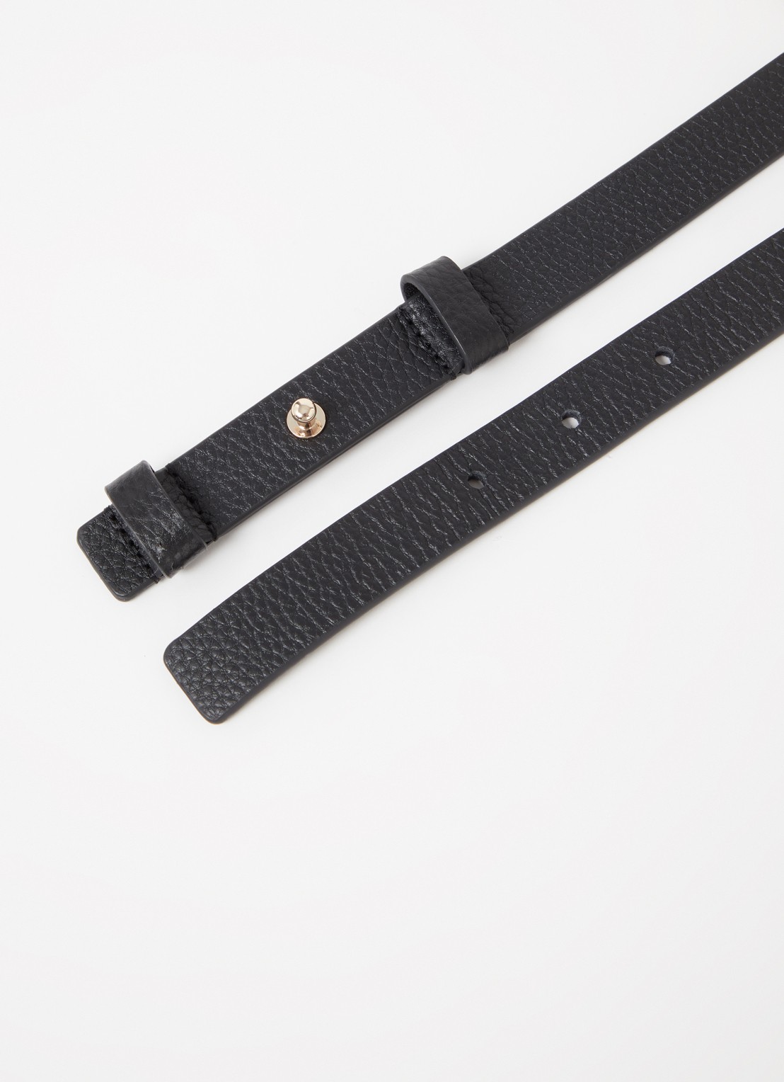 Reiss Hayley riem van leer - detail 2 black / zwart