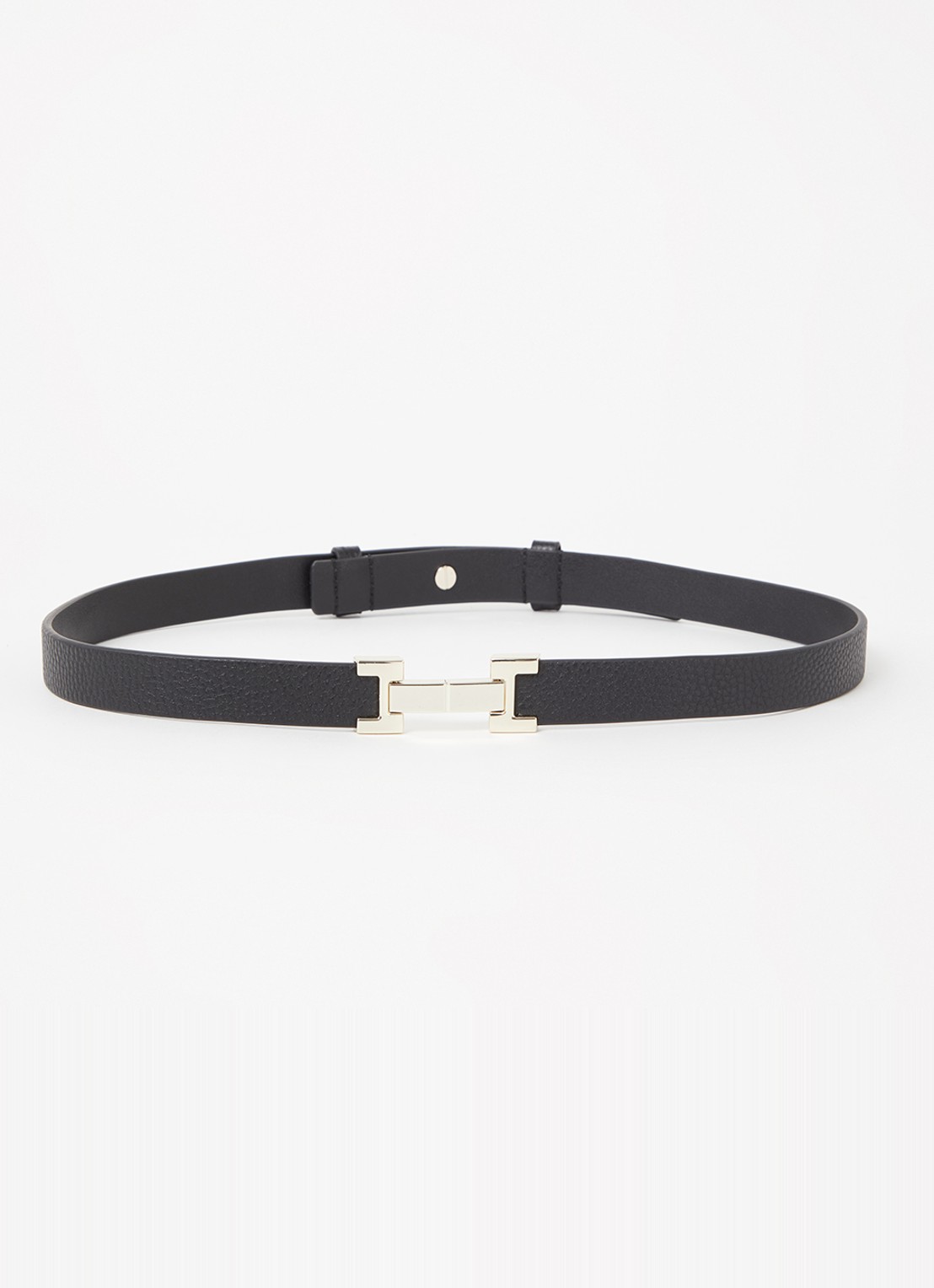 Reiss Hayley riem van leer - voorkant black / zwart