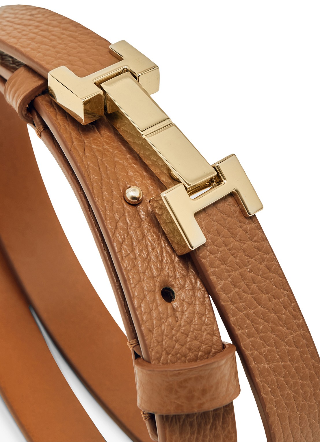 Reiss Hayley riem van leer - detail 4 bruin