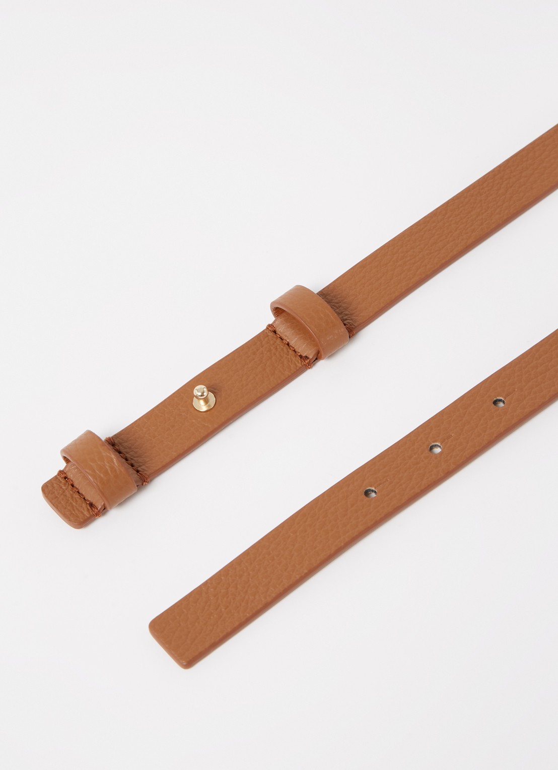 Reiss Hayley tailleriem van leer - detail cognac