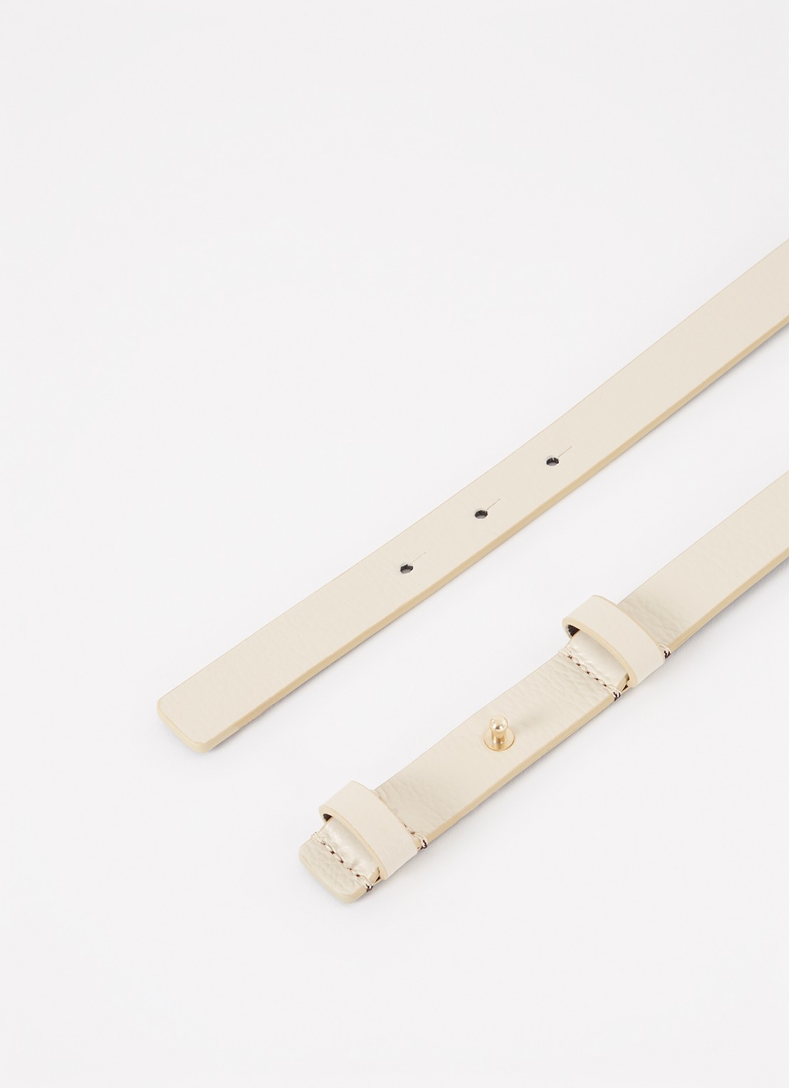 Reiss Hayley tailleriem van leer - detail creme