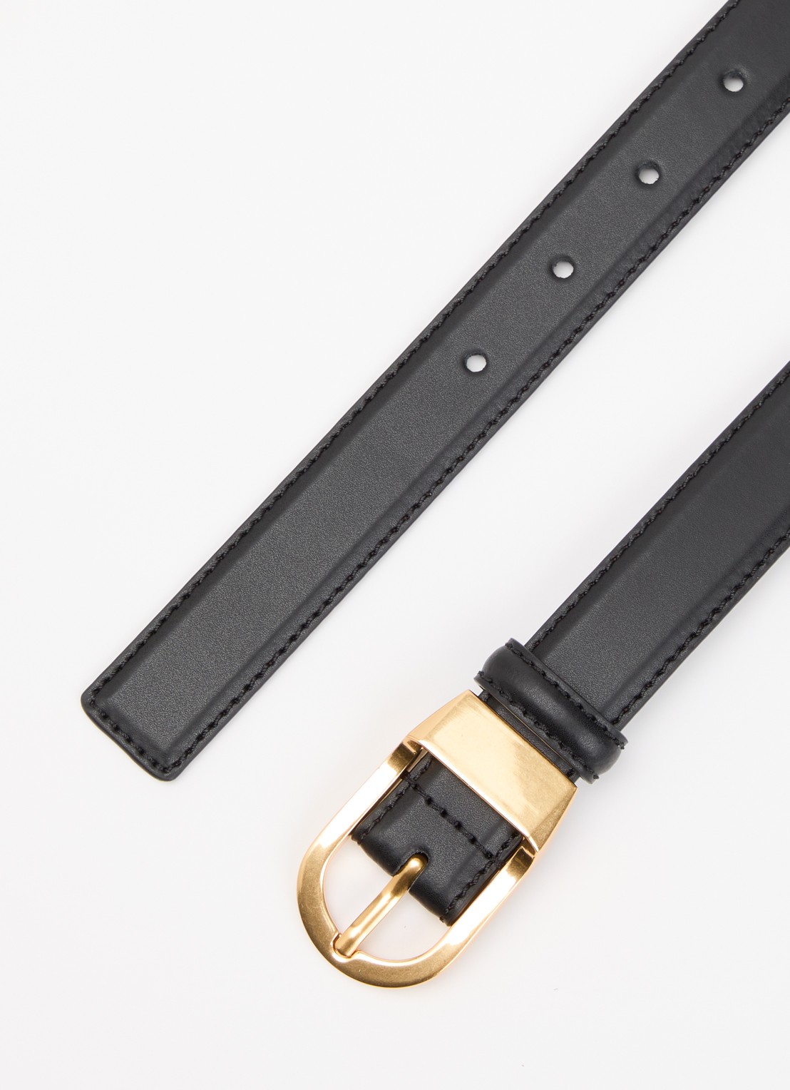 Reiss Hazel riem van leer - detail 4 zwart