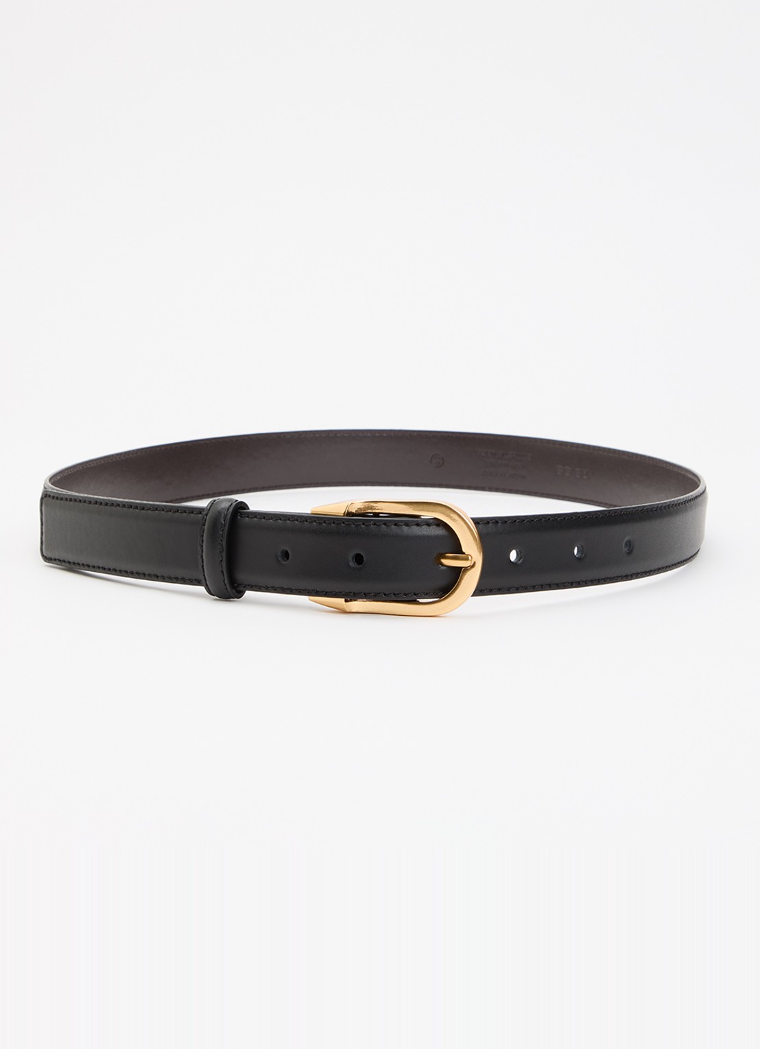 Reiss Hazel riem van leer - voorkant 2 zwart