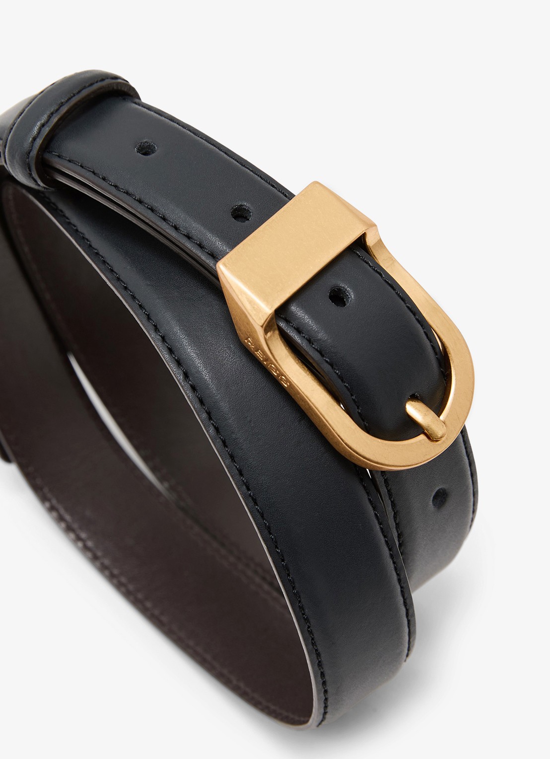 Reiss Hazel riem van leer - achterkant donkerblauw