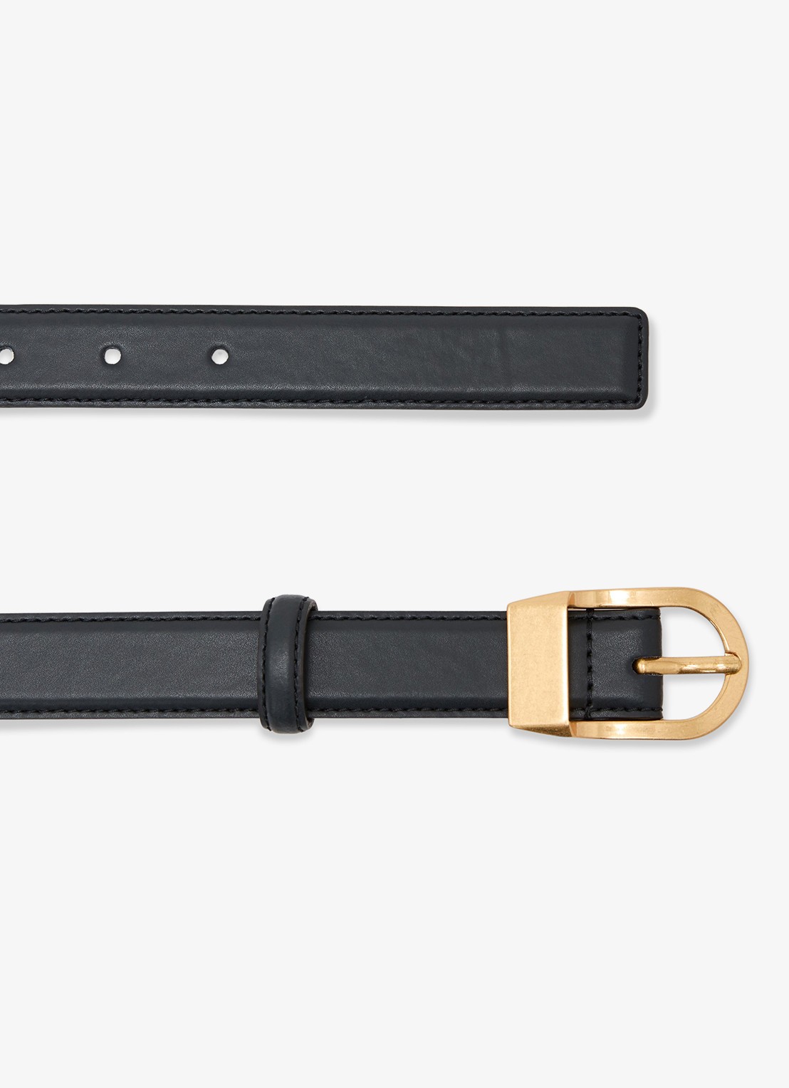 Reiss Hazel riem van leer - detail 2 donkerblauw
