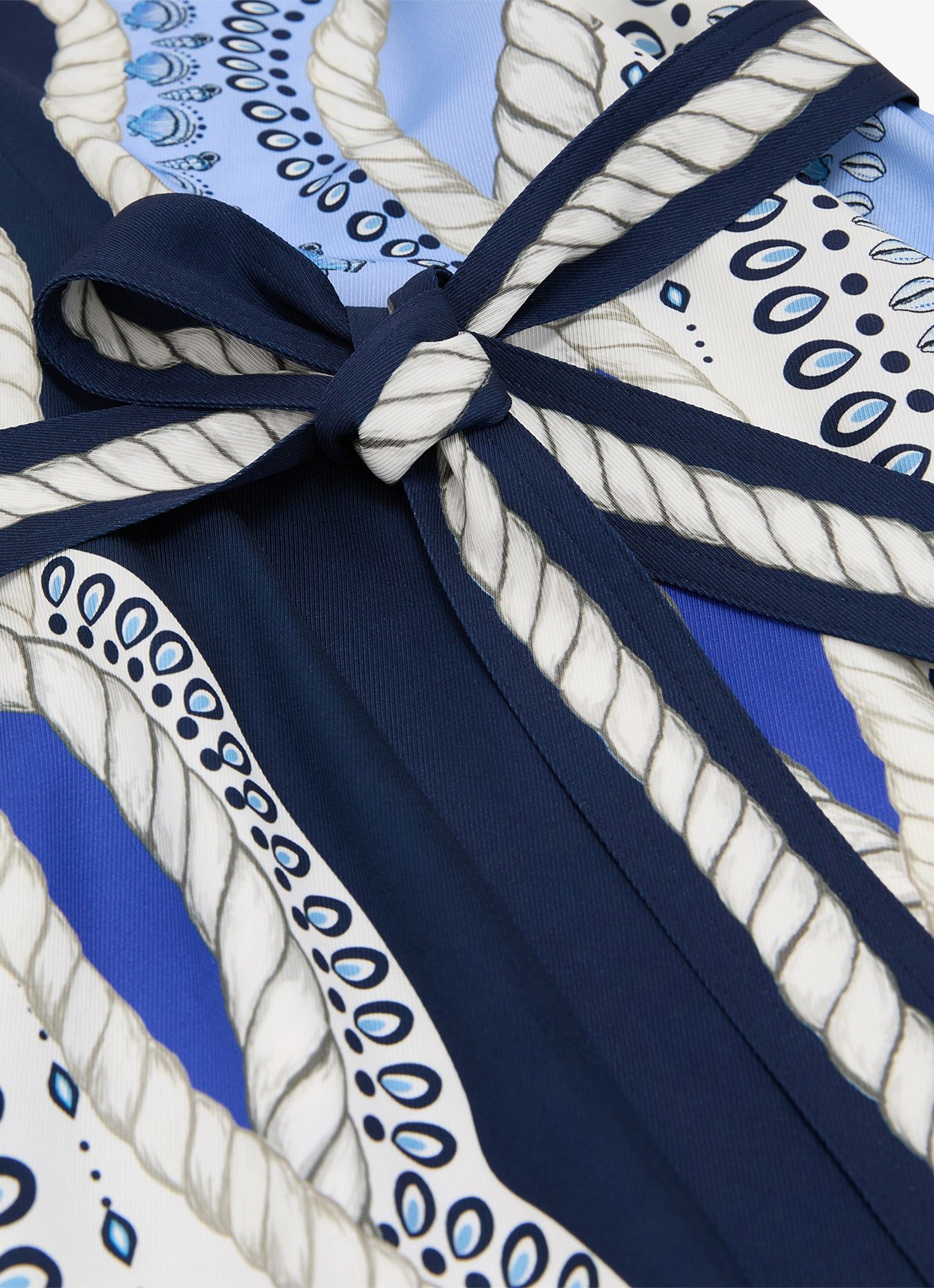 Reiss Heidi midi jurk met grafische print - detail 4 blauw