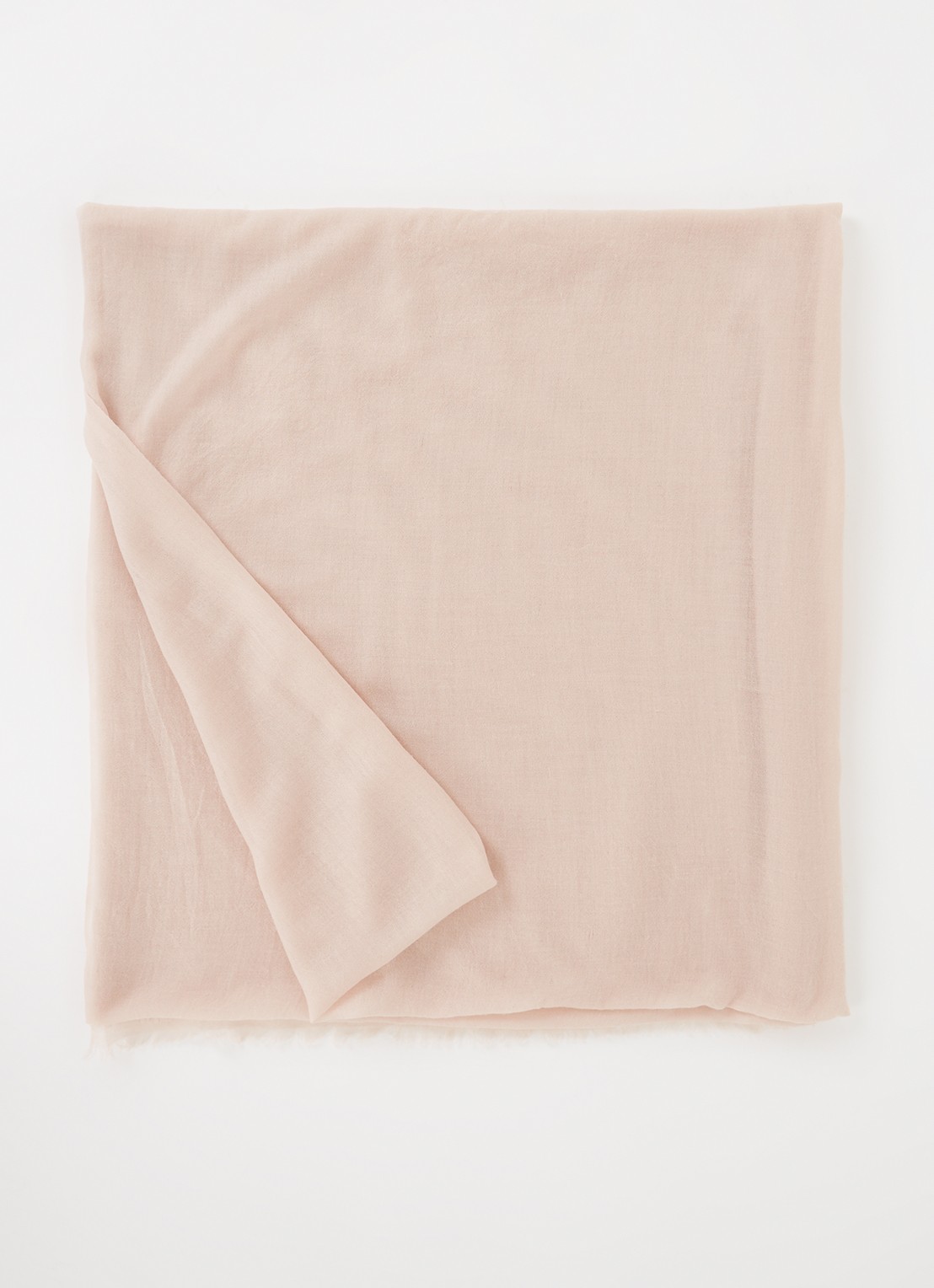 Reiss Heidi sjaal in kasjmierblend 210 x 105 cm - voorkant lichtroze