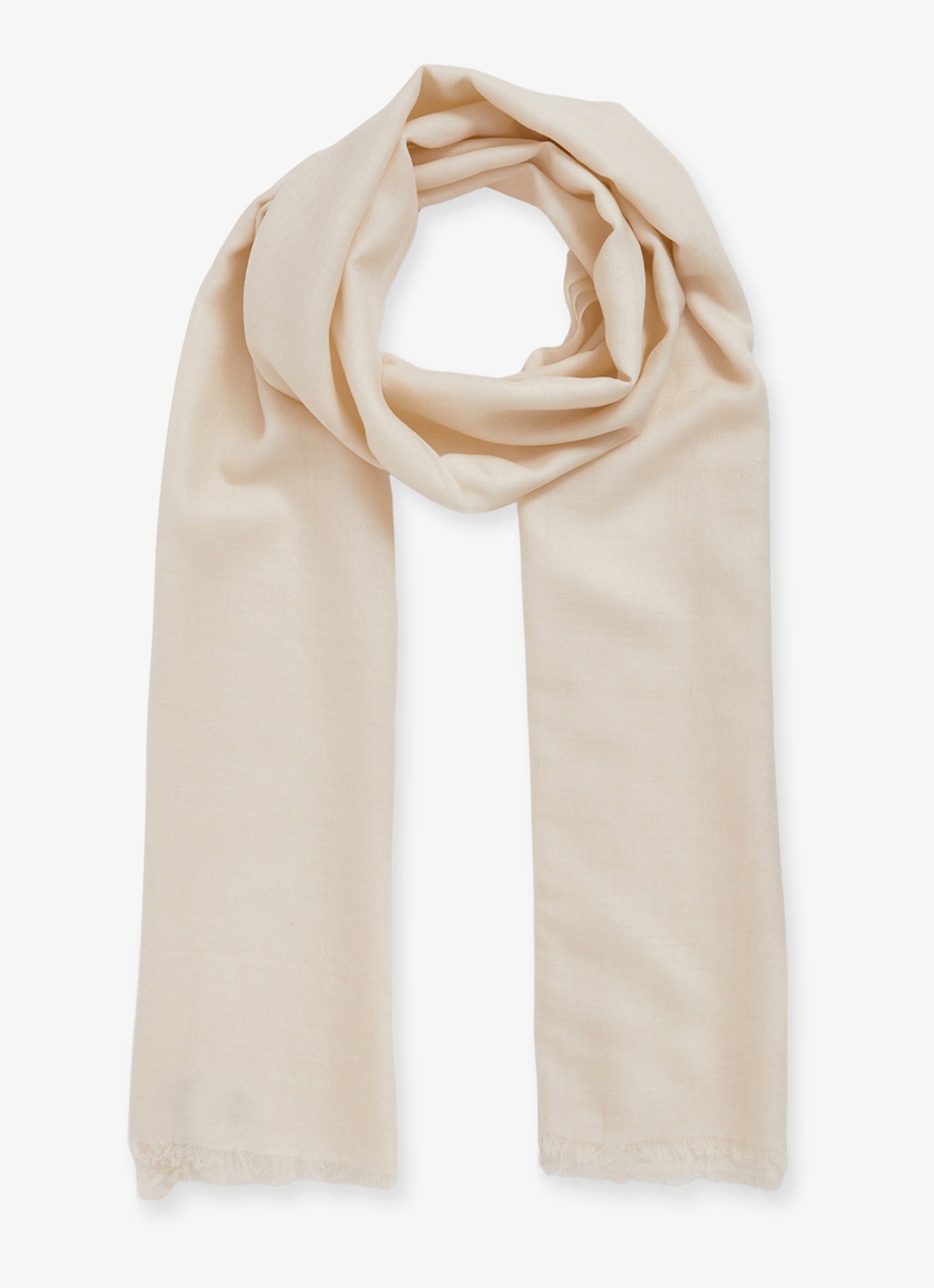 Reiss Heidi sjaal in kasjmierblend 210 x 105 cm - voorkant 5 wit