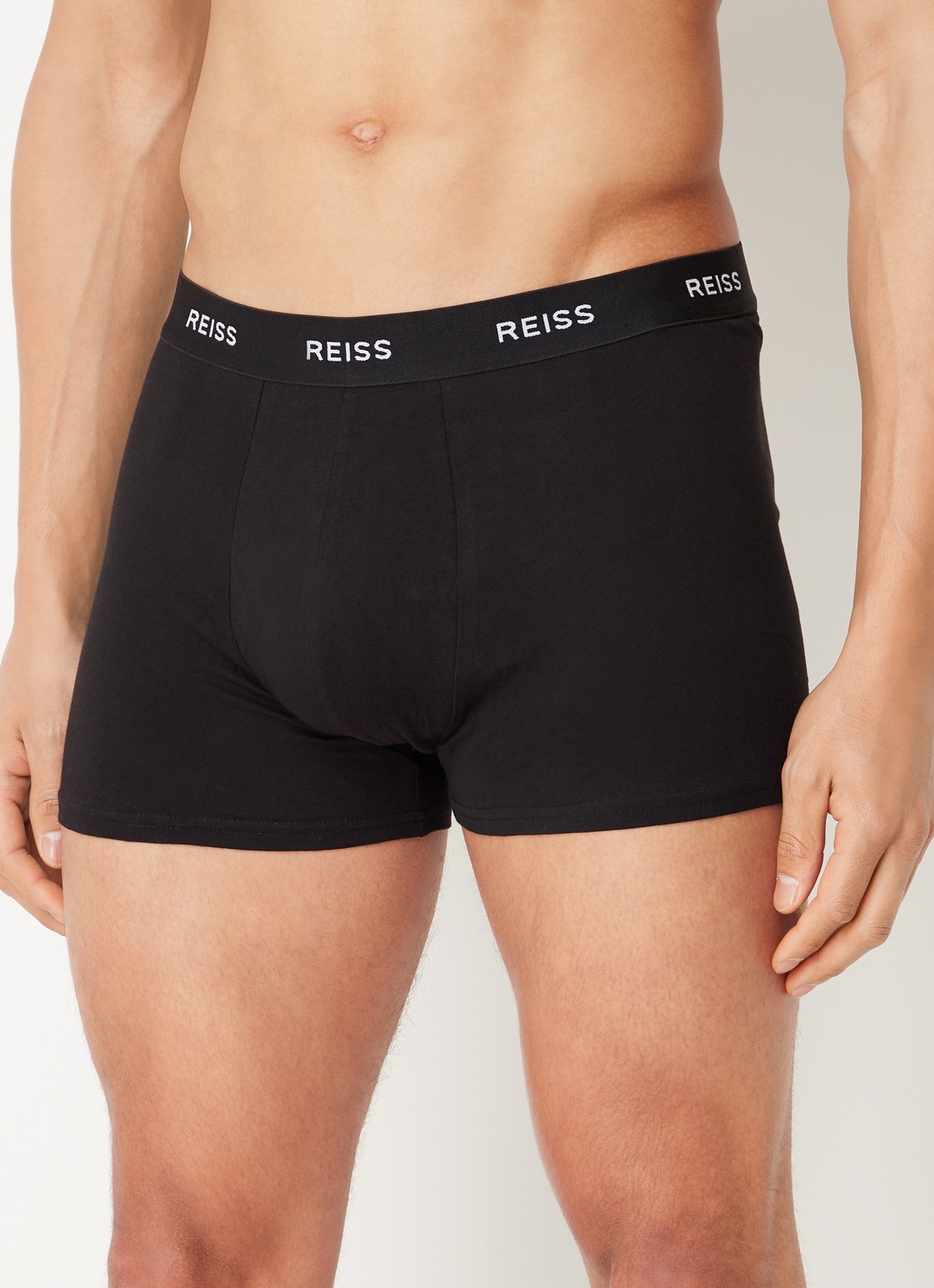 Reiss Heller boxershort met logoband in 3 pack - voorkant zwart