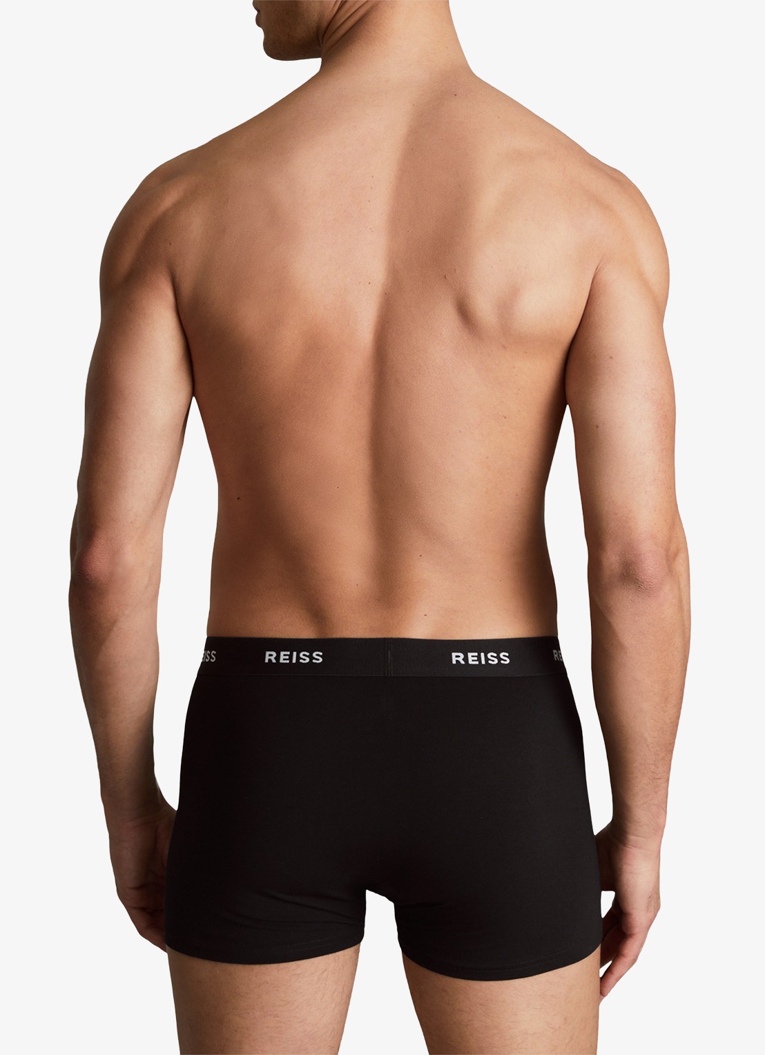 Reiss Heller boxershort met logoband in 3 pack - achterkant 8 zwart