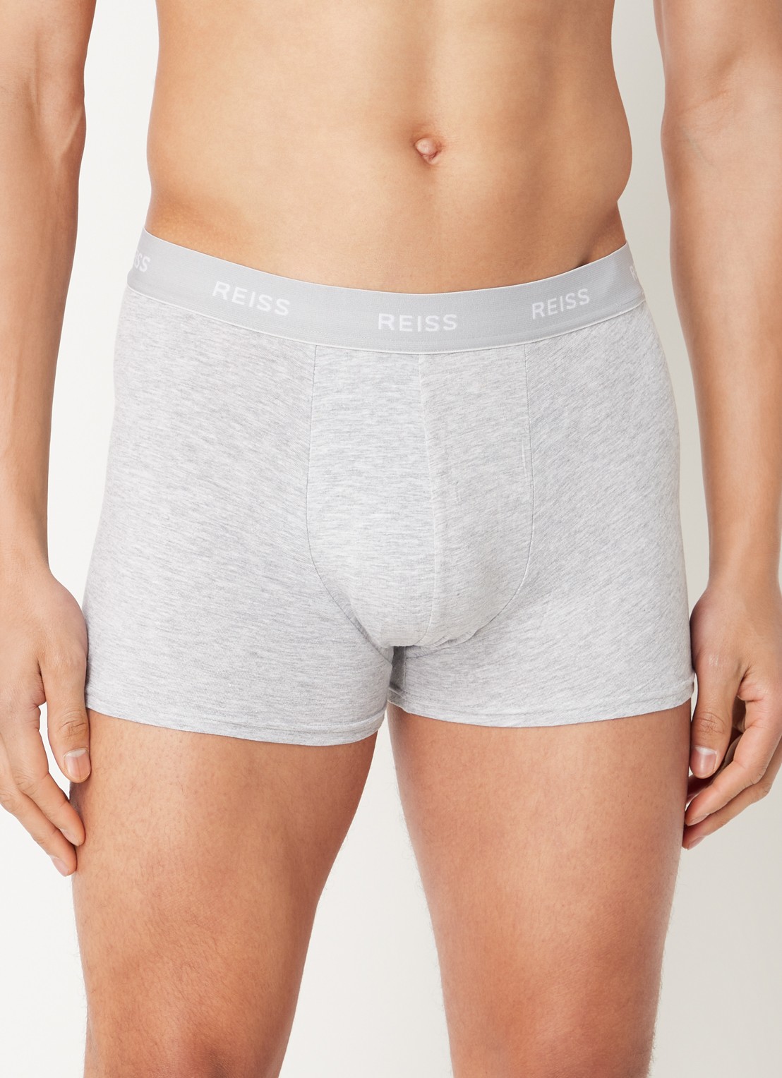 Reiss Heller boxershorts met logoband in 3-pack - voorkant grijs