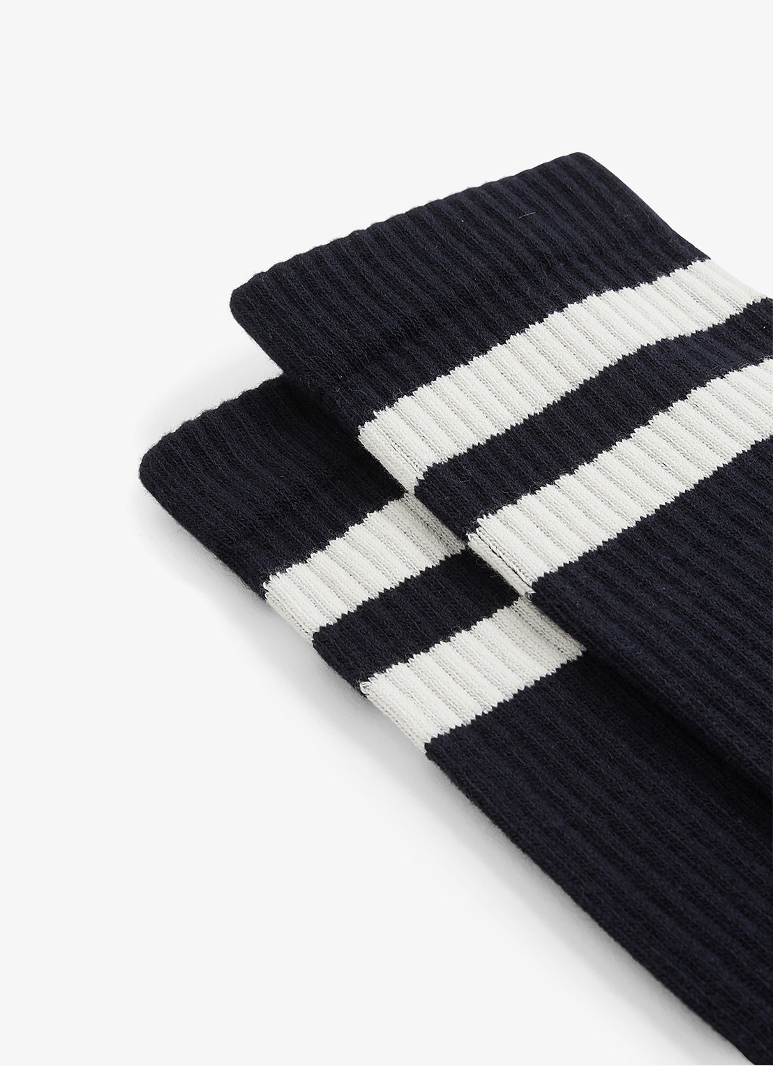 Reiss Henman sokken met ribstructuur - detail 3 donkerblauw