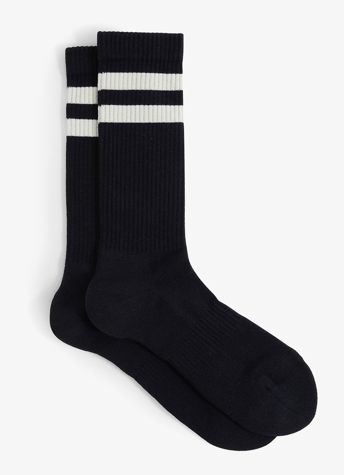 Reiss Henman sokken met ribstructuur - voorkant donkerblauw
