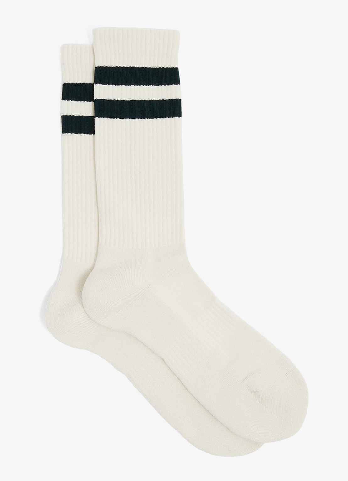Reiss Henman sokken met ribstructuur - voorkant creme