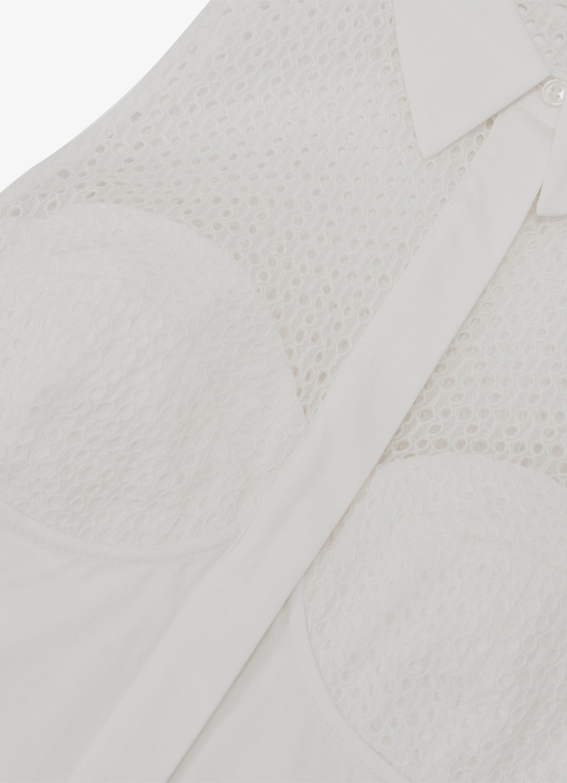 Reiss Hera midi jurk met broderie - detail 4 wit