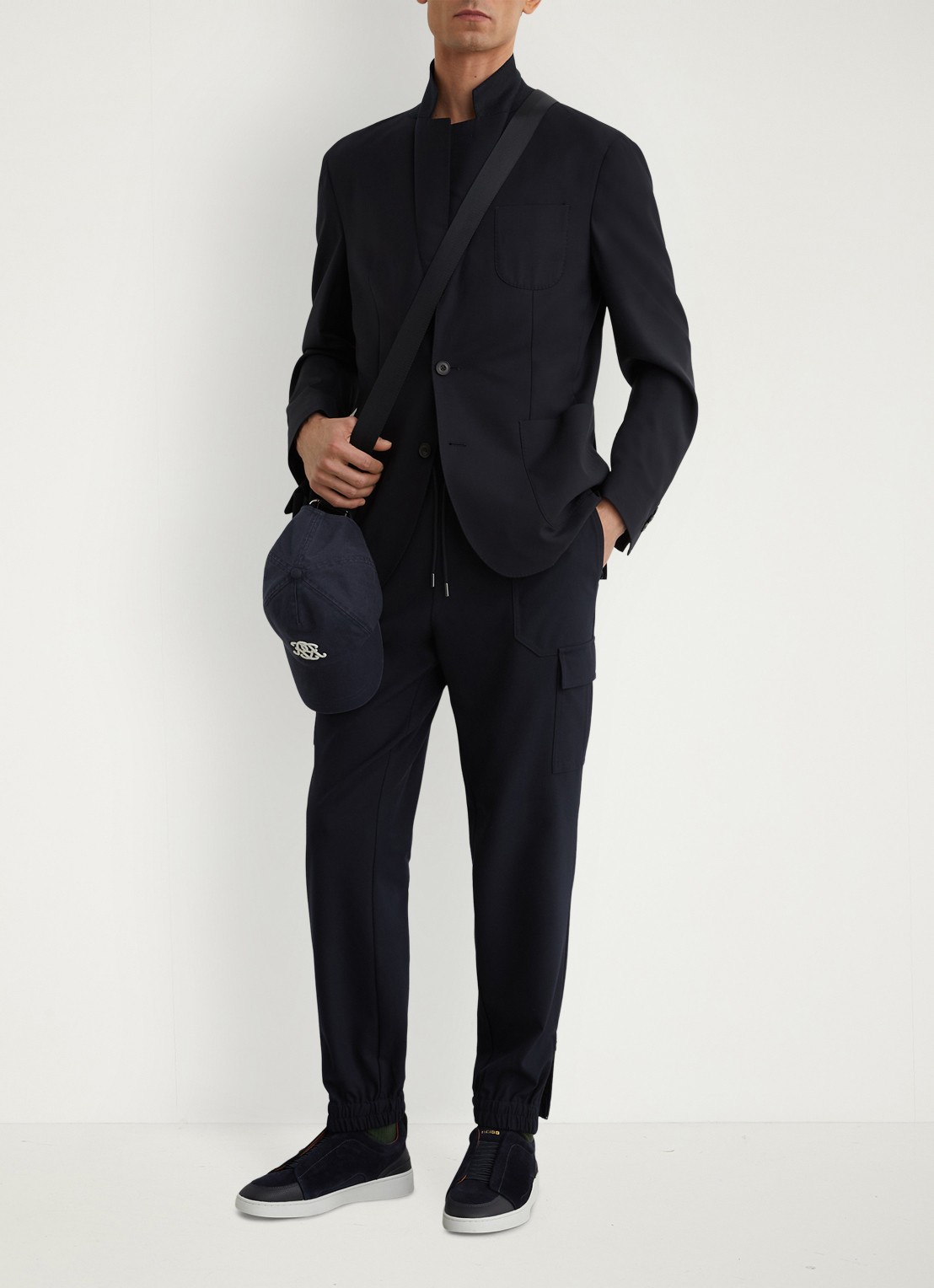Reiss Hidden tapered fit pantalon met klepzakken - detail 3 donkerblauw