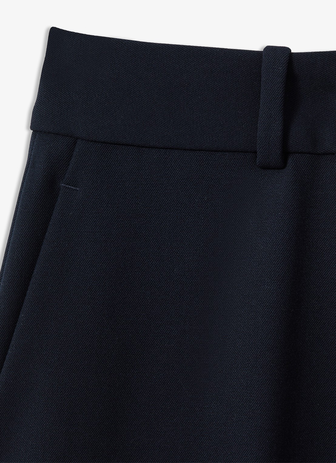 Reiss High waist straight fit pantalon met steekzakken - detail 6 donkerblauw