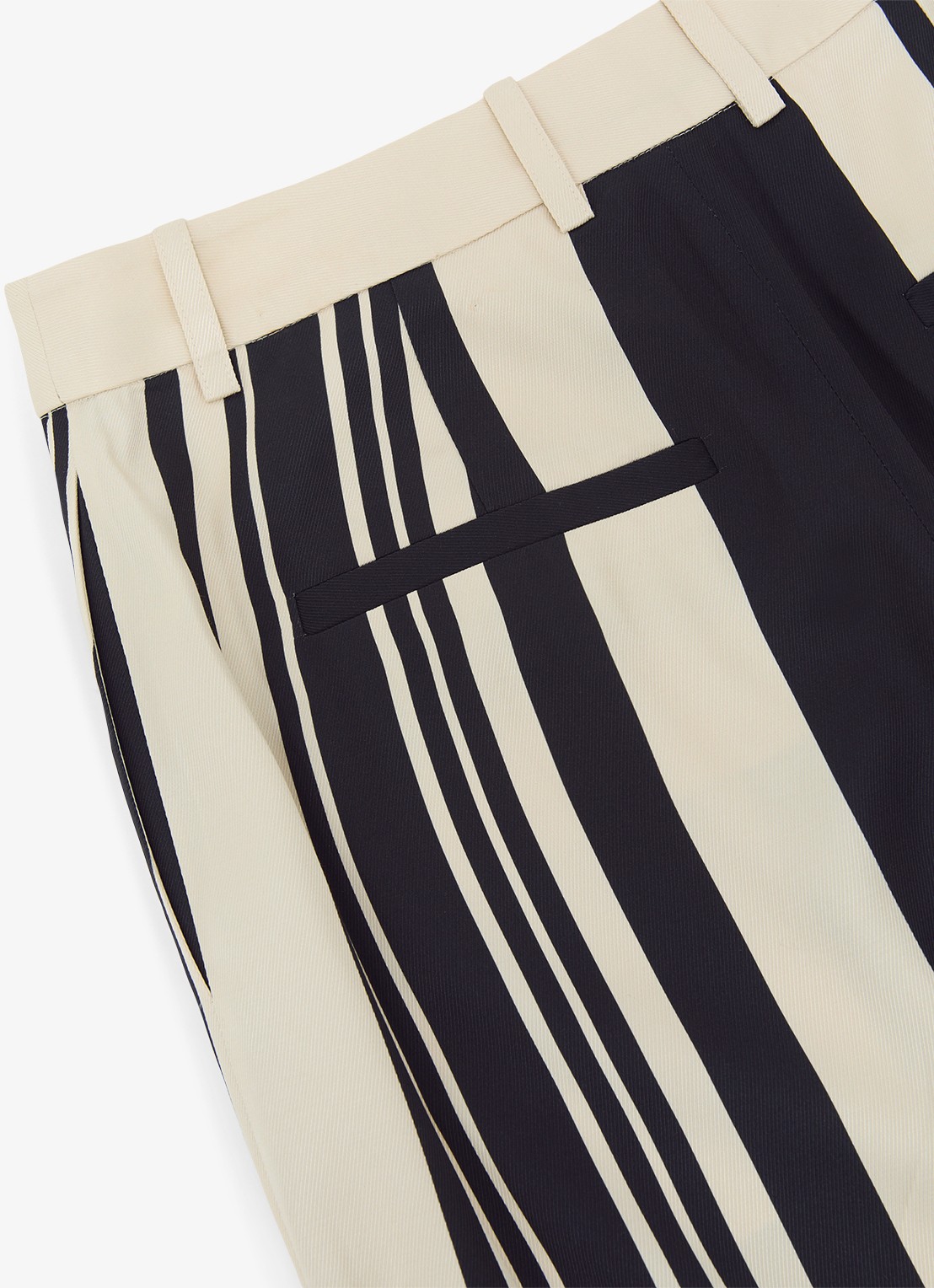 Reiss High waist wide fit pantalon met grafische print - detail 7 zwart