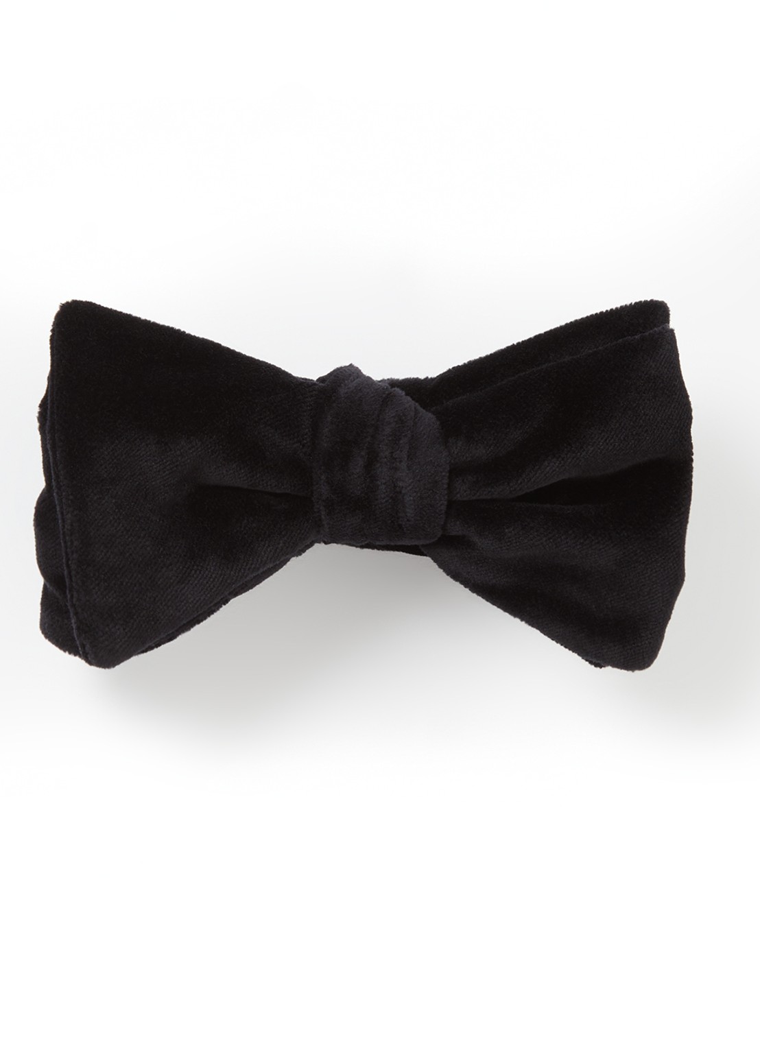 Reiss Hike vlinderdas van fluweel - voorkant black / zwart