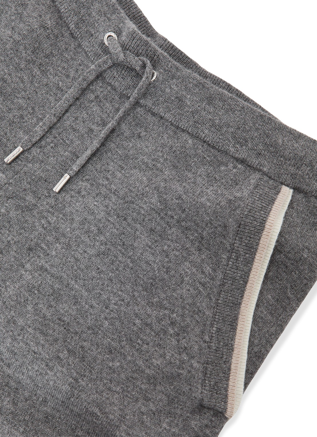 Reiss Hillside tapered fit joggingsbroek van wol met steekzakken - detail middengrijs