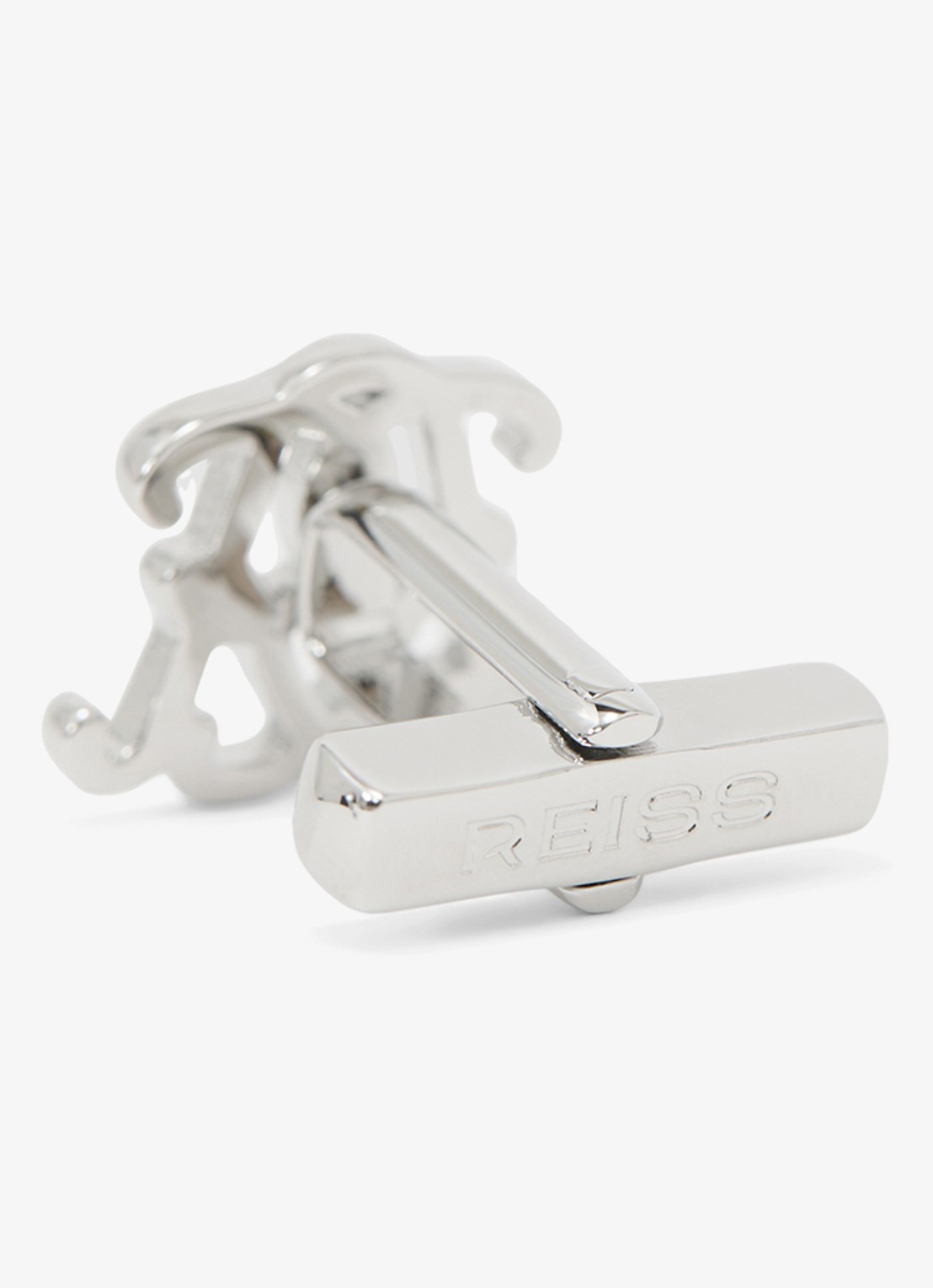 Reiss Hitch manchetknoop met monogram - detail 3 zilver