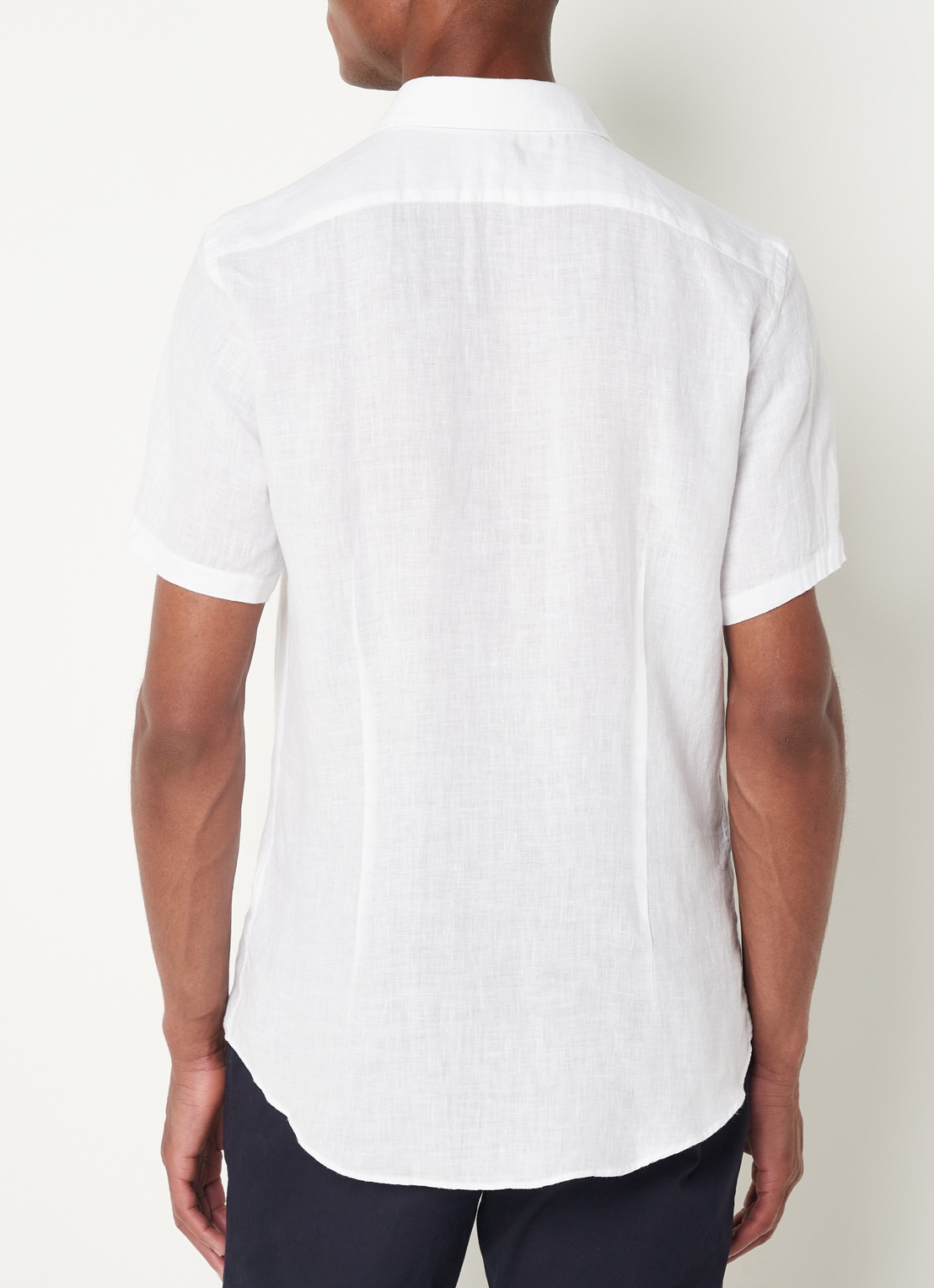 Reiss Holiday slim fit overhemd van linnen - achterkant 4 wit