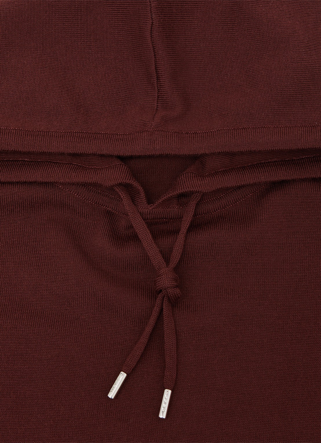 Reiss Holland hoodie van merino wol  - detail 2 donkerrood