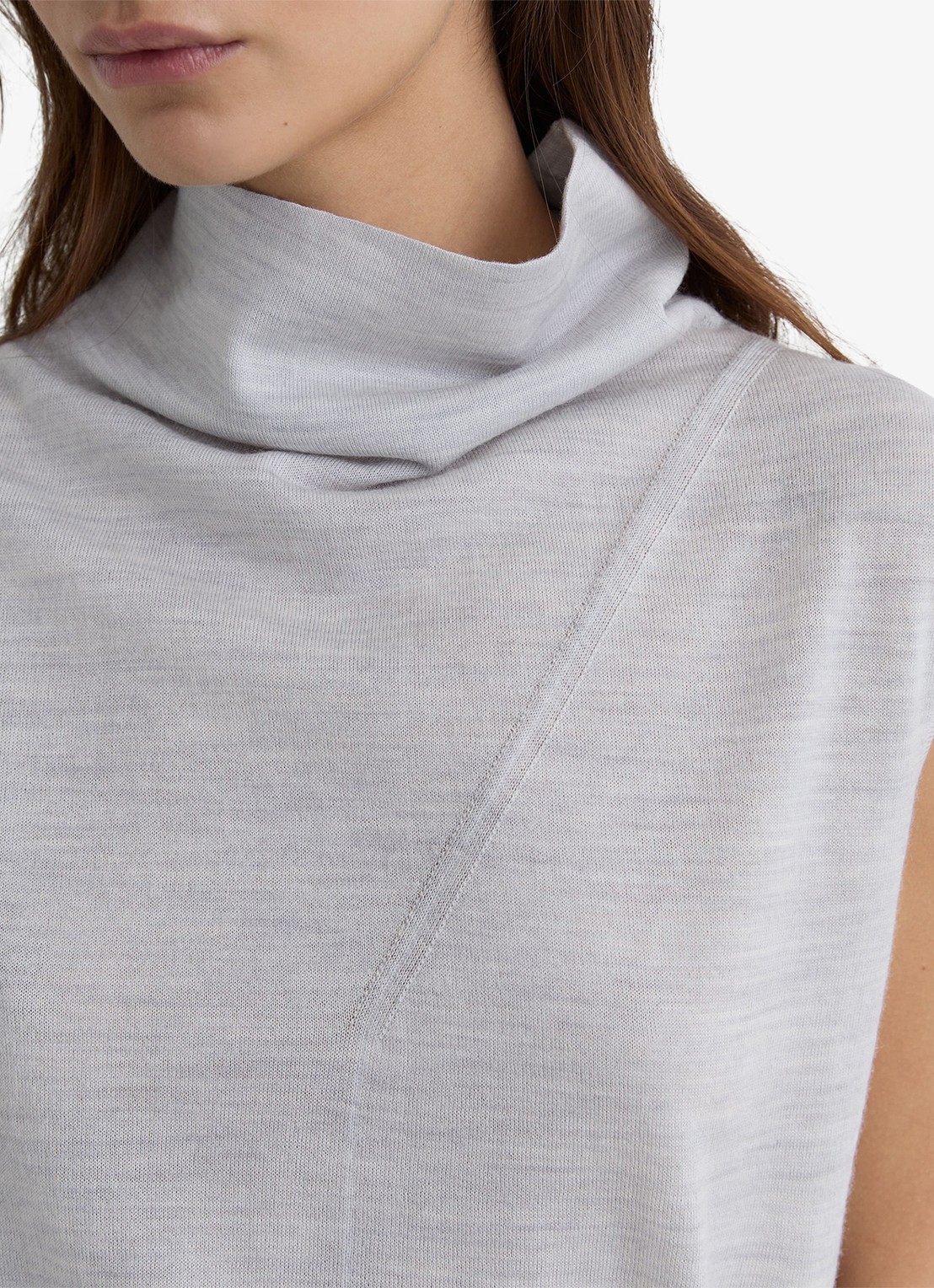 Reiss Honey top van wol met col - detail 2 grijs