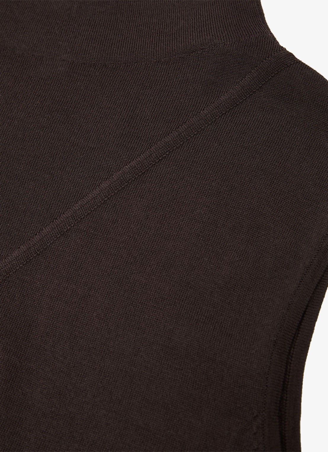 Reiss Honey top van wol met col - detail 6 chocolate brown / bruin