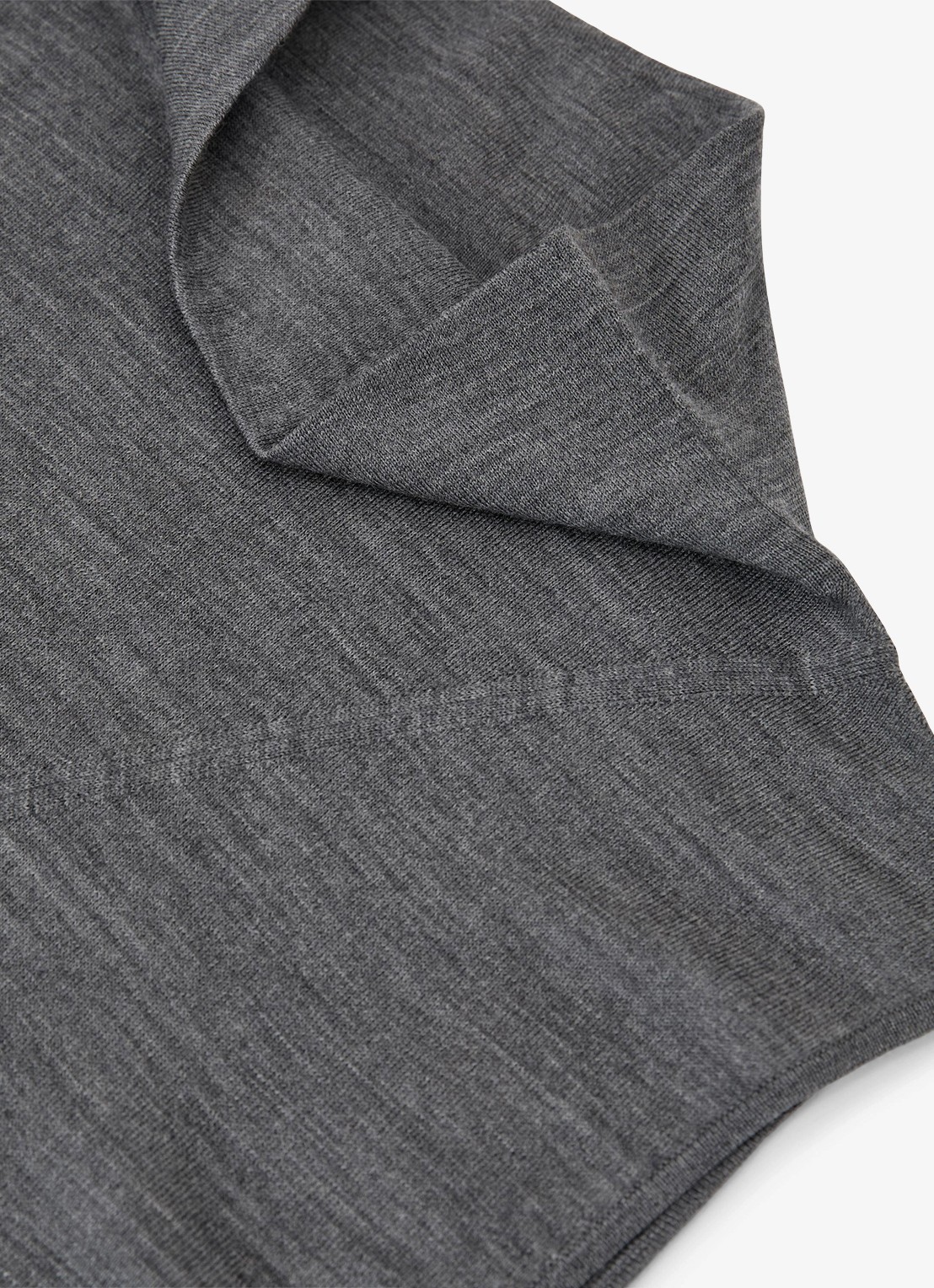 Reiss Honey top van wol met col - detail 3 dark charcoal grey / grijs