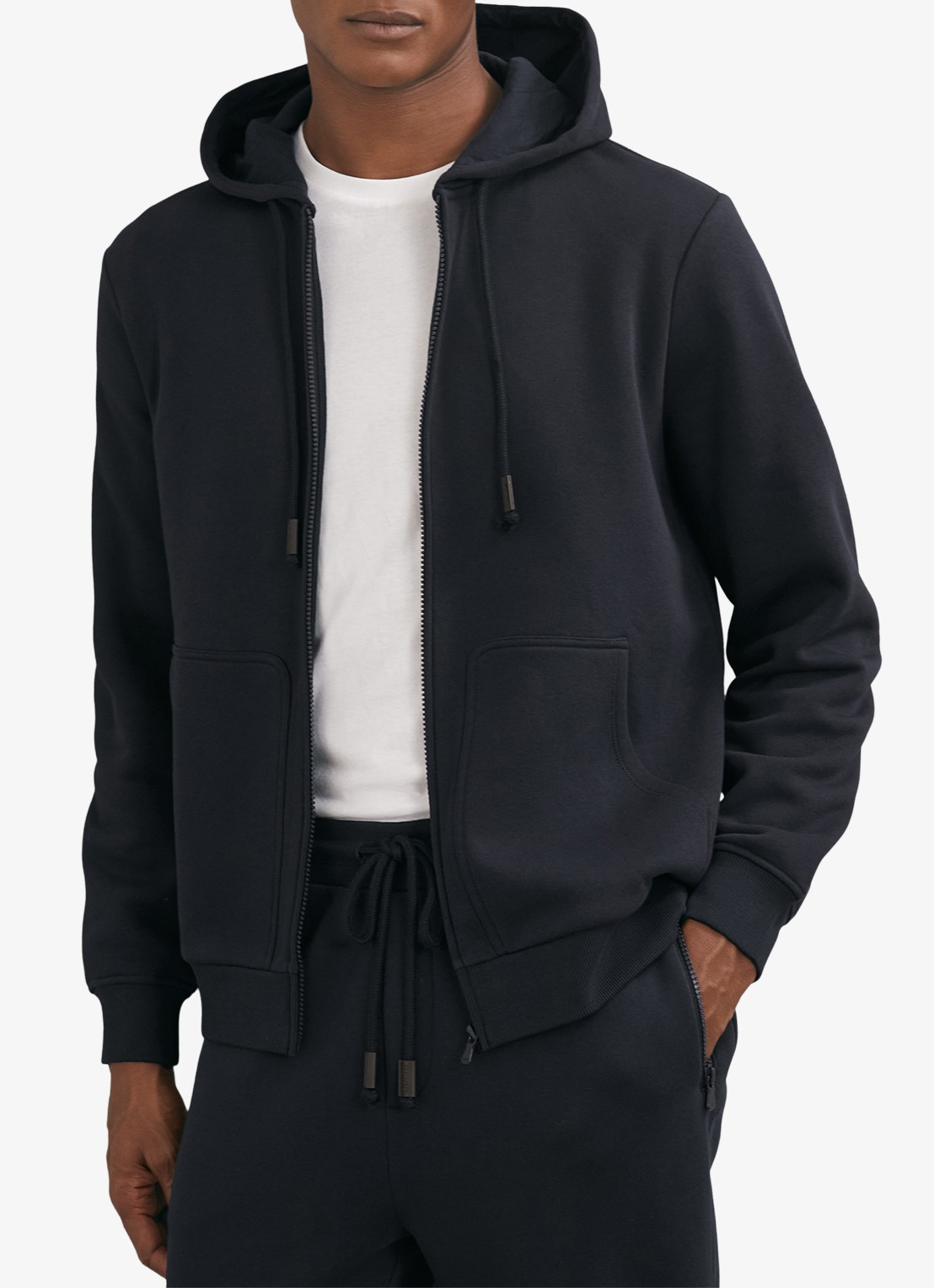 Reiss Howel sweatvest met capuchon  - detail 2 navy / blauw