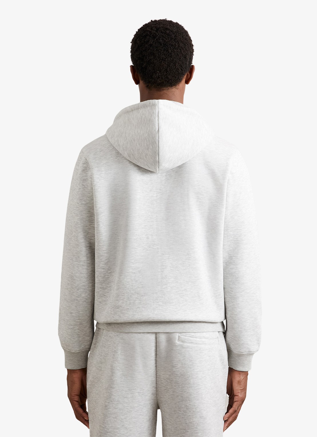 Reiss Howel sweatvest met capuchon  - achterkant 6 soft grey / grijs
