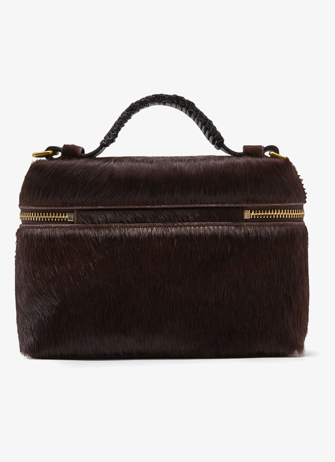 Reiss Ines crossbodytas van leer - achterkant donkerbruin