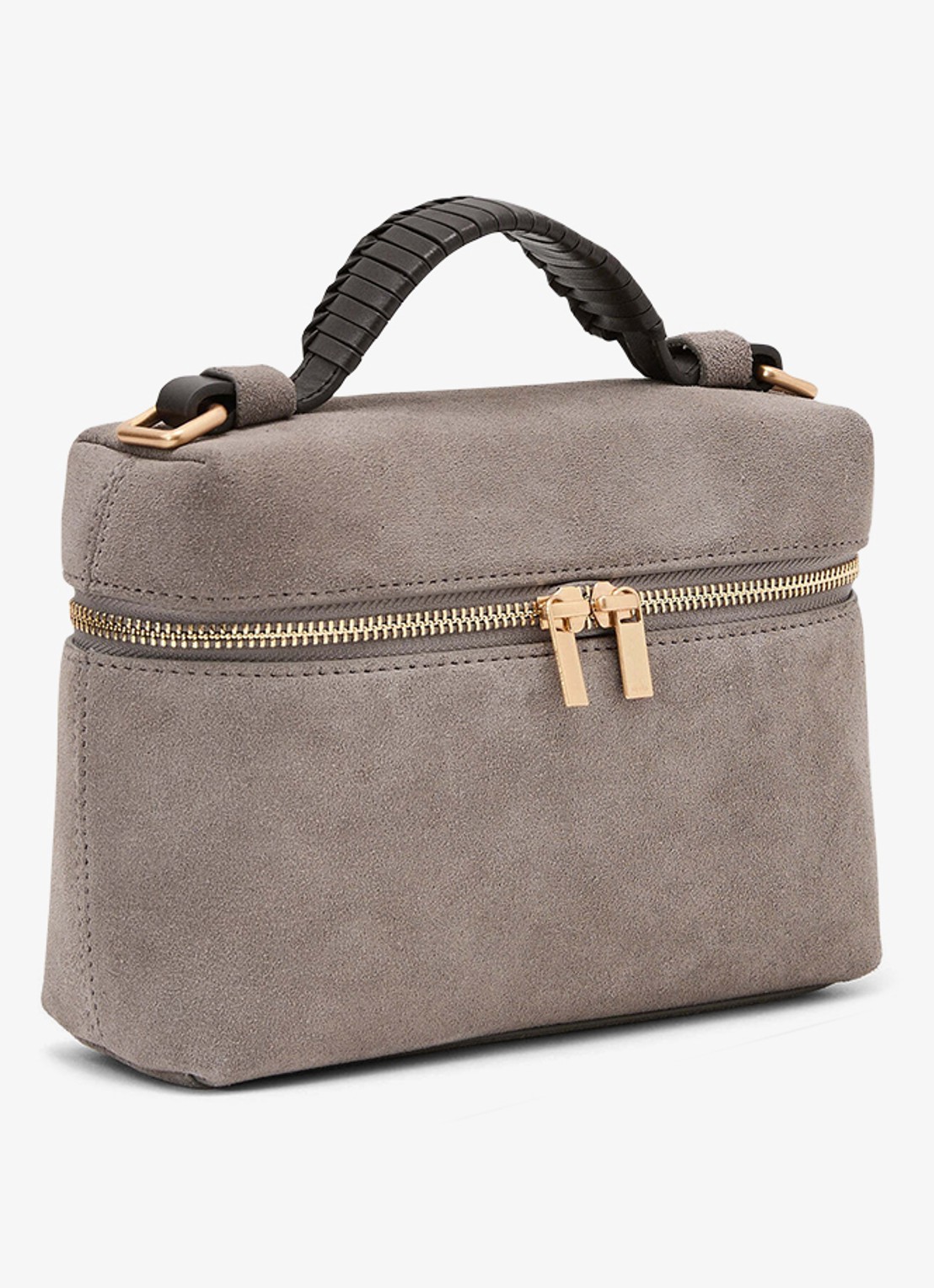 Reiss Ines handtas van suède met afneembare schouderriem - detail 7 grey / grijs
