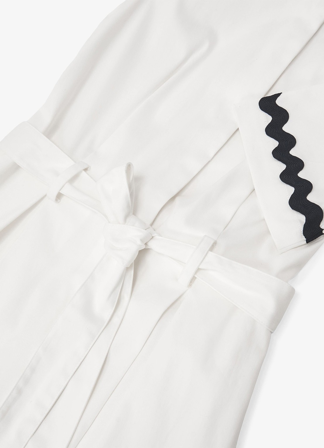 Reiss Isabelle midi jurk met strikceintuur - detail 4 gebroken wit