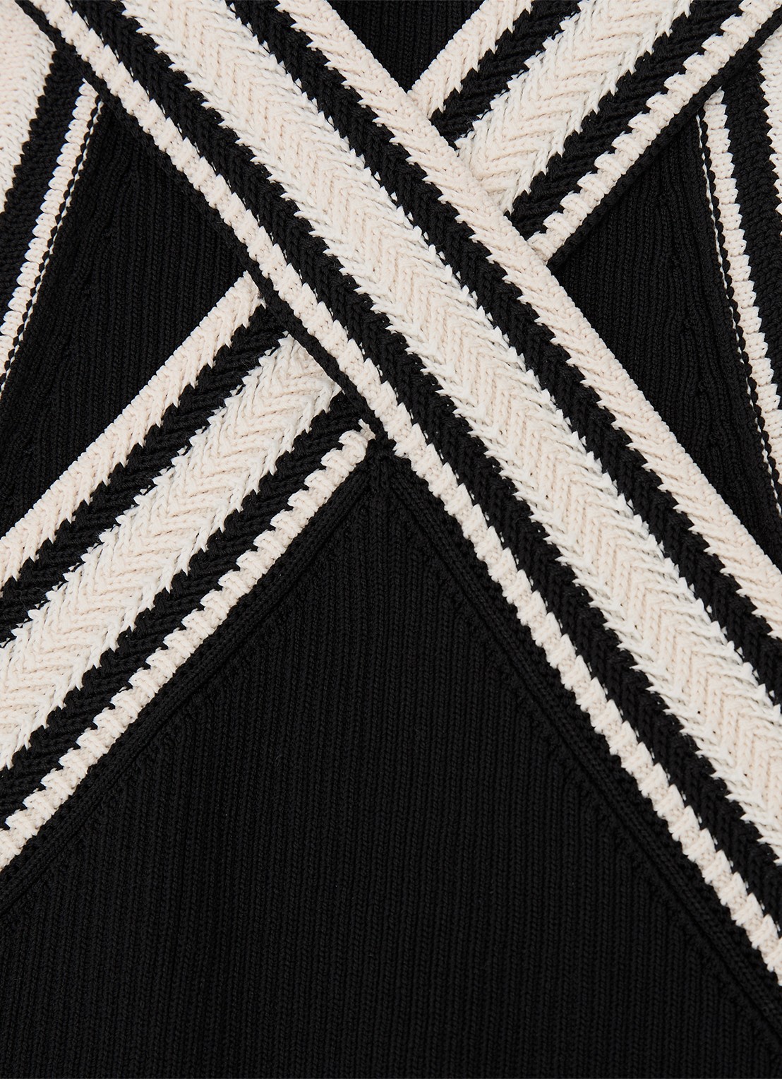 Reiss Ivanna top met ribstructuur - detail 6 zwart