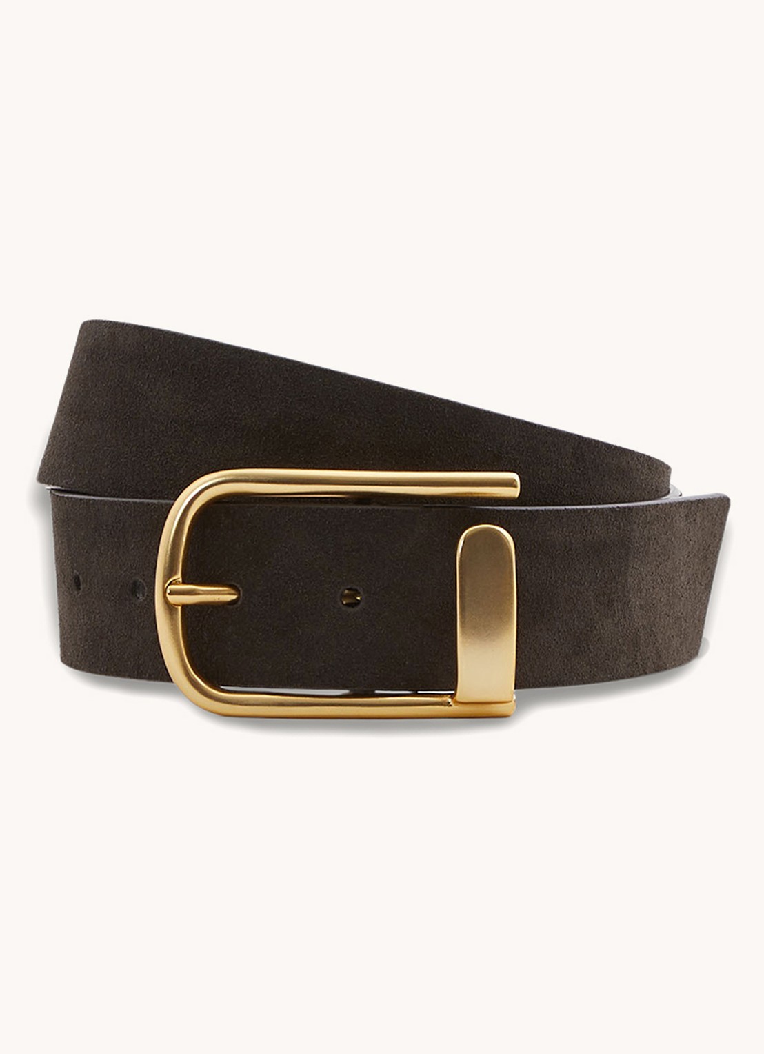 Reiss Iyla riem van leer - voorkant 5 chocoladebruin