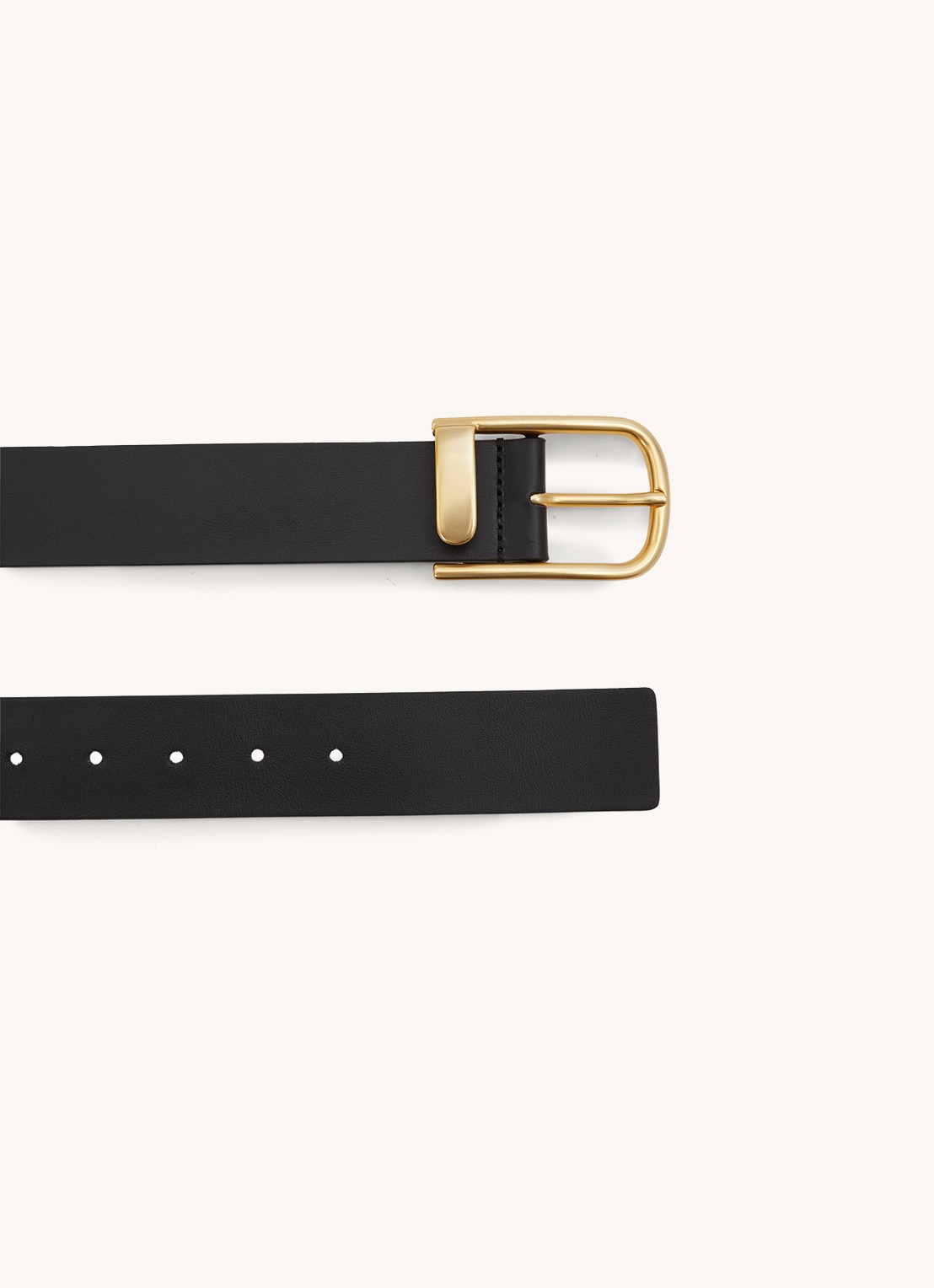 Reiss Iyla riem van leer  - voorkant 2 black / zwart