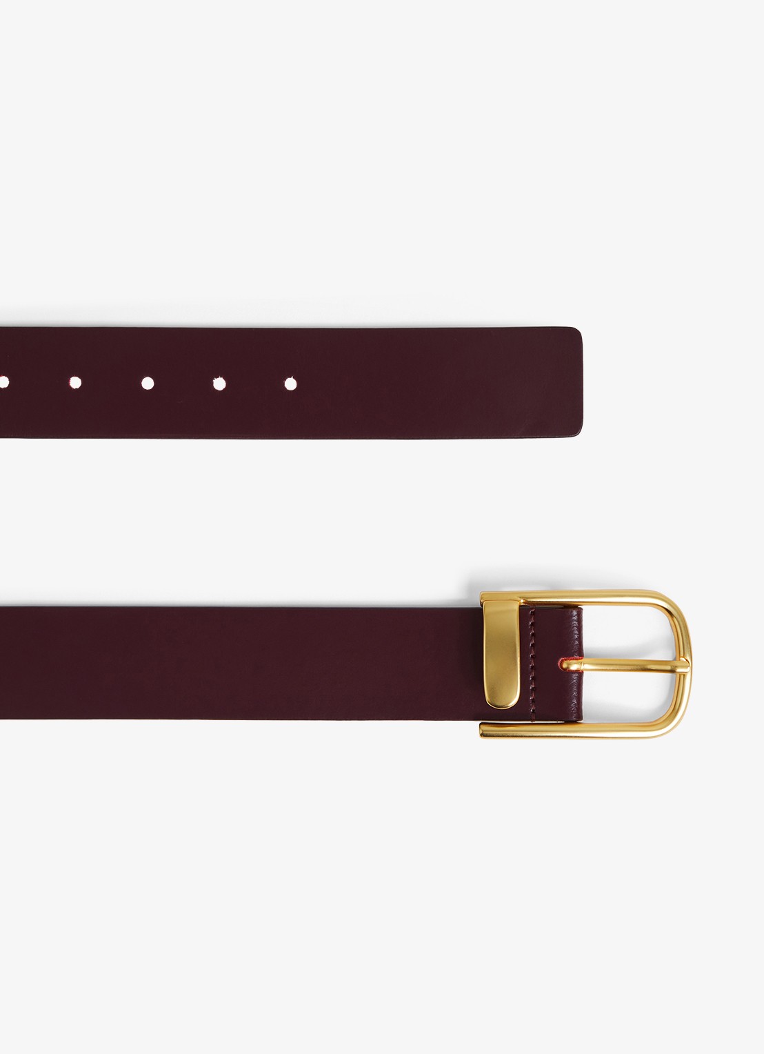 Reiss Iyla riem van leer  - detail 3 aubergine